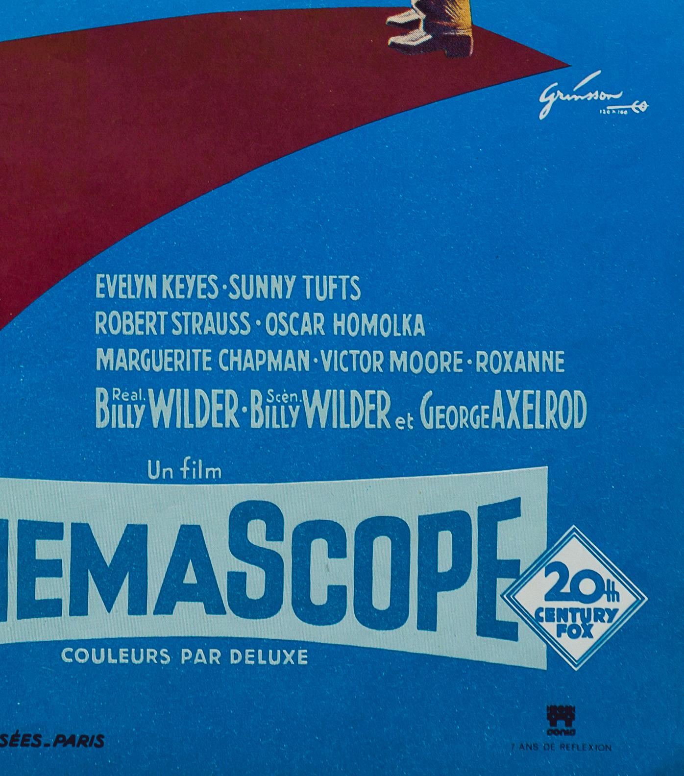 &ldquo;The Seven Year Itch&rdquo; Original French Film Movie Poster at 1stDibs