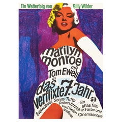 'The Seven Year Itch' Original Vintage Movie Poster, German, 1966