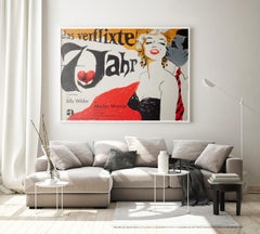 The Seven Year Itch R1966 German A0 Film poster, Fischer-Nosbisch