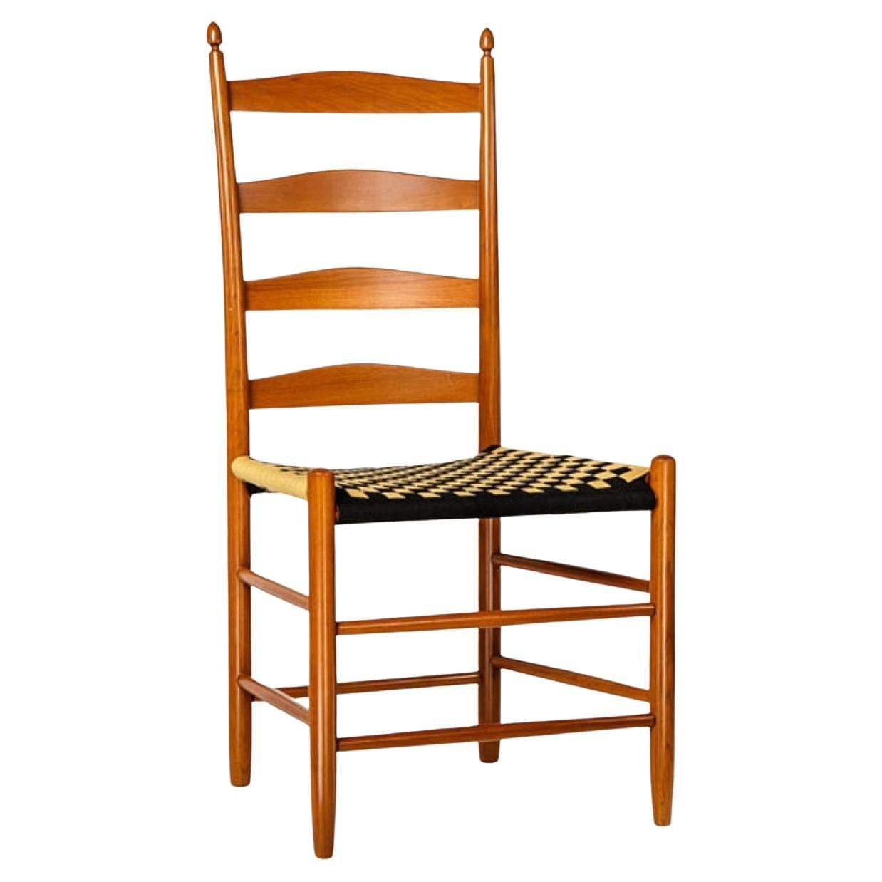 The Shaker Ladder Slat Straight Back Side Chair For Sale