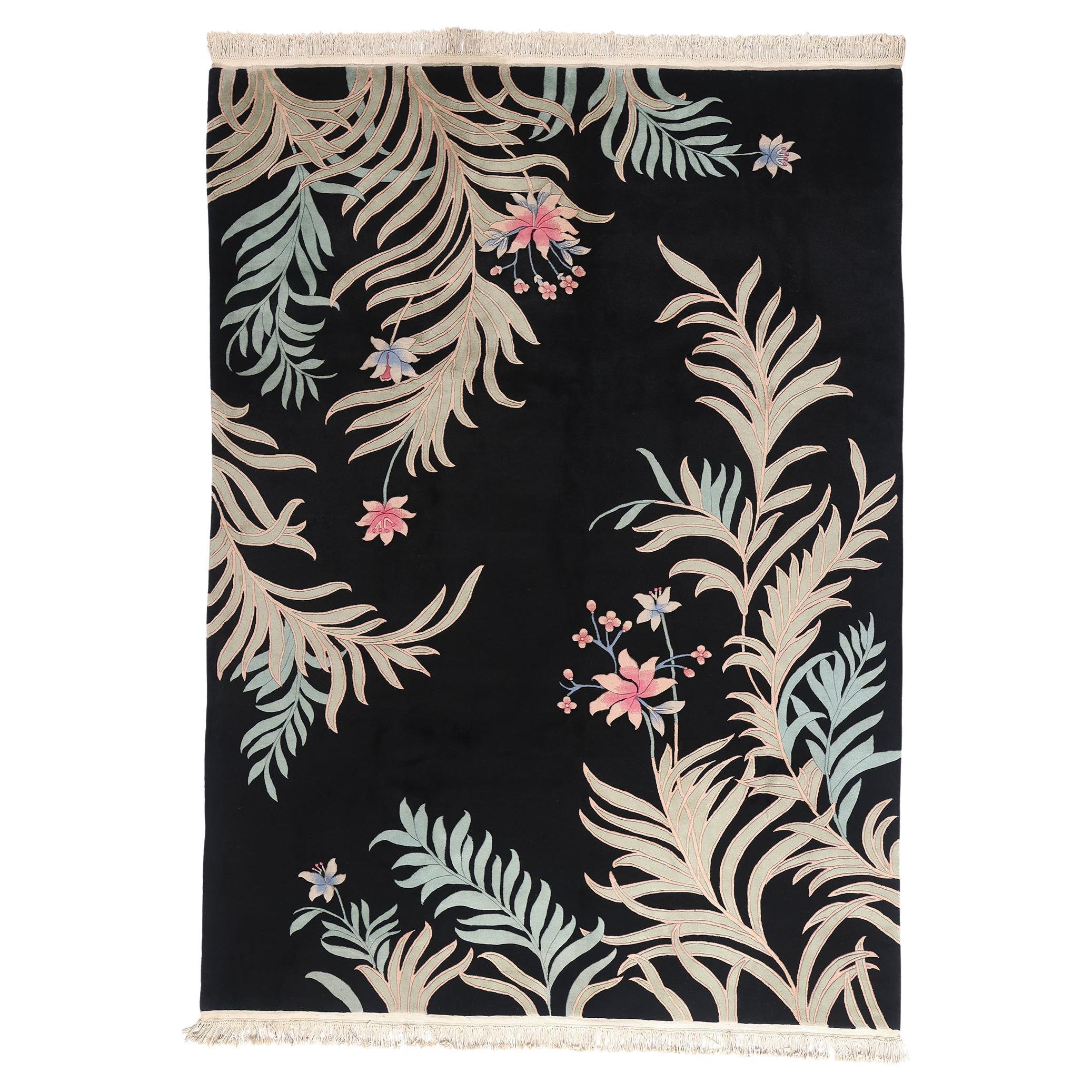 Der Shanghai Palm Court: Ein chinesischer Art-Déco-Teppich der Nichols-Ära in raffinierter Modernität im Angebot