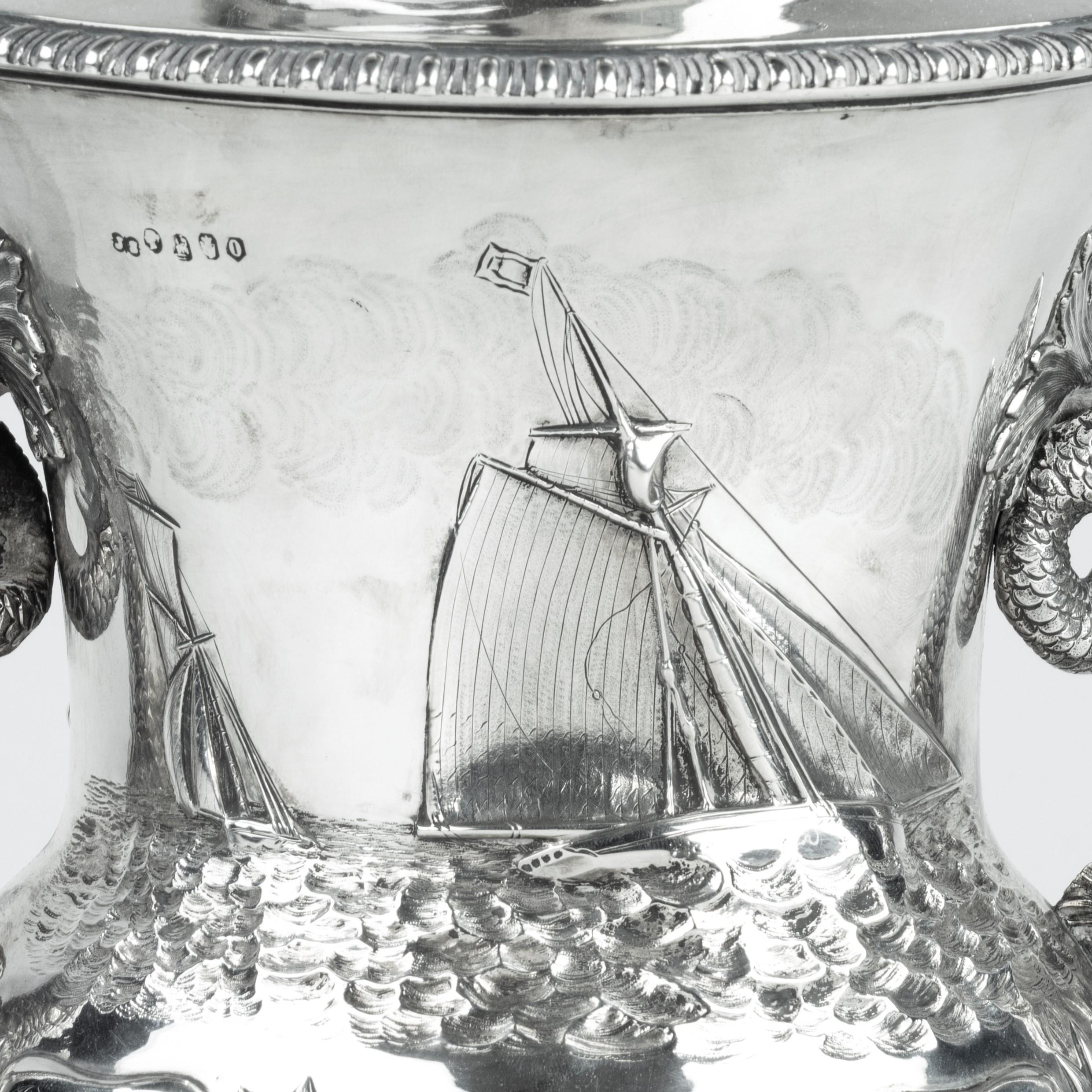 Mid-19th Century Shannon Yacht Club Silver Racing Trophy for 1859