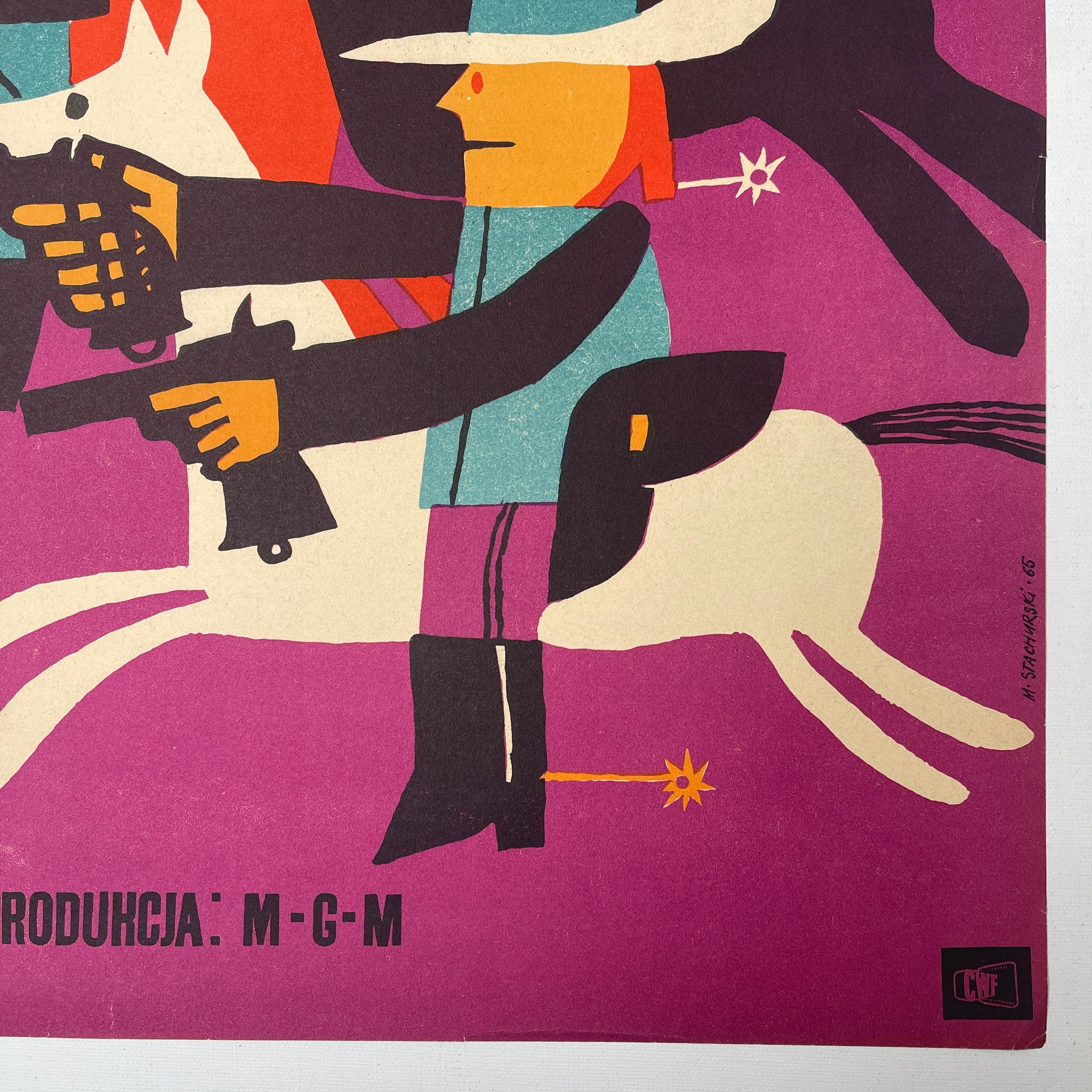 The Sheepman by Marian Stachurski, 1965 Polish Film Poster  In Good Condition For Sale In London, GB