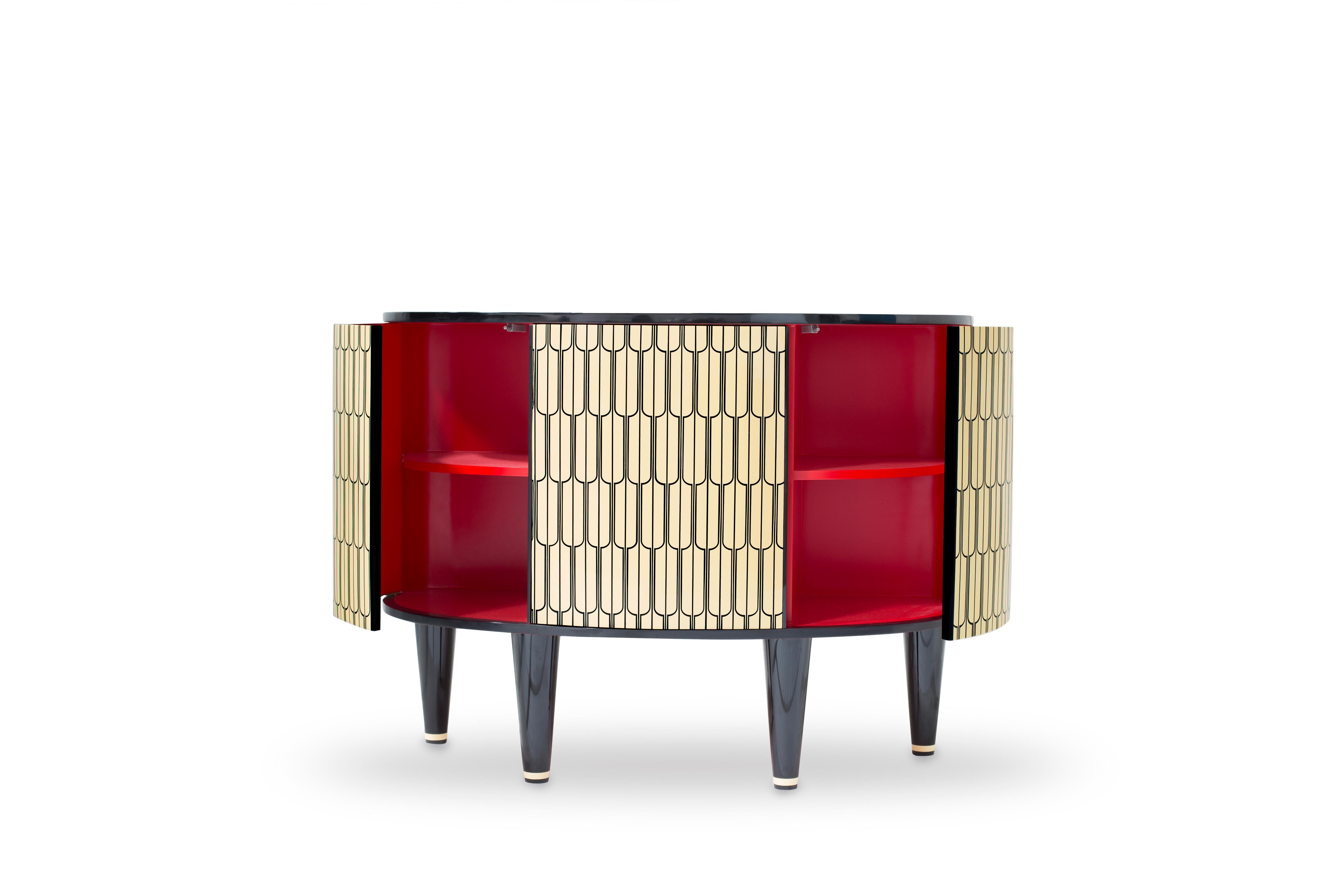 The Sheik Sideboard Storage Cabinet by Matteo Cibic In New Condition For Sale In Kolkata, IN
