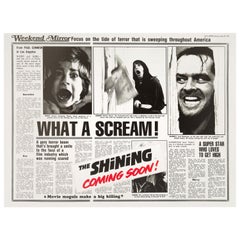 the Shining' - Affiche de film quadruple britannique originale:: 1980