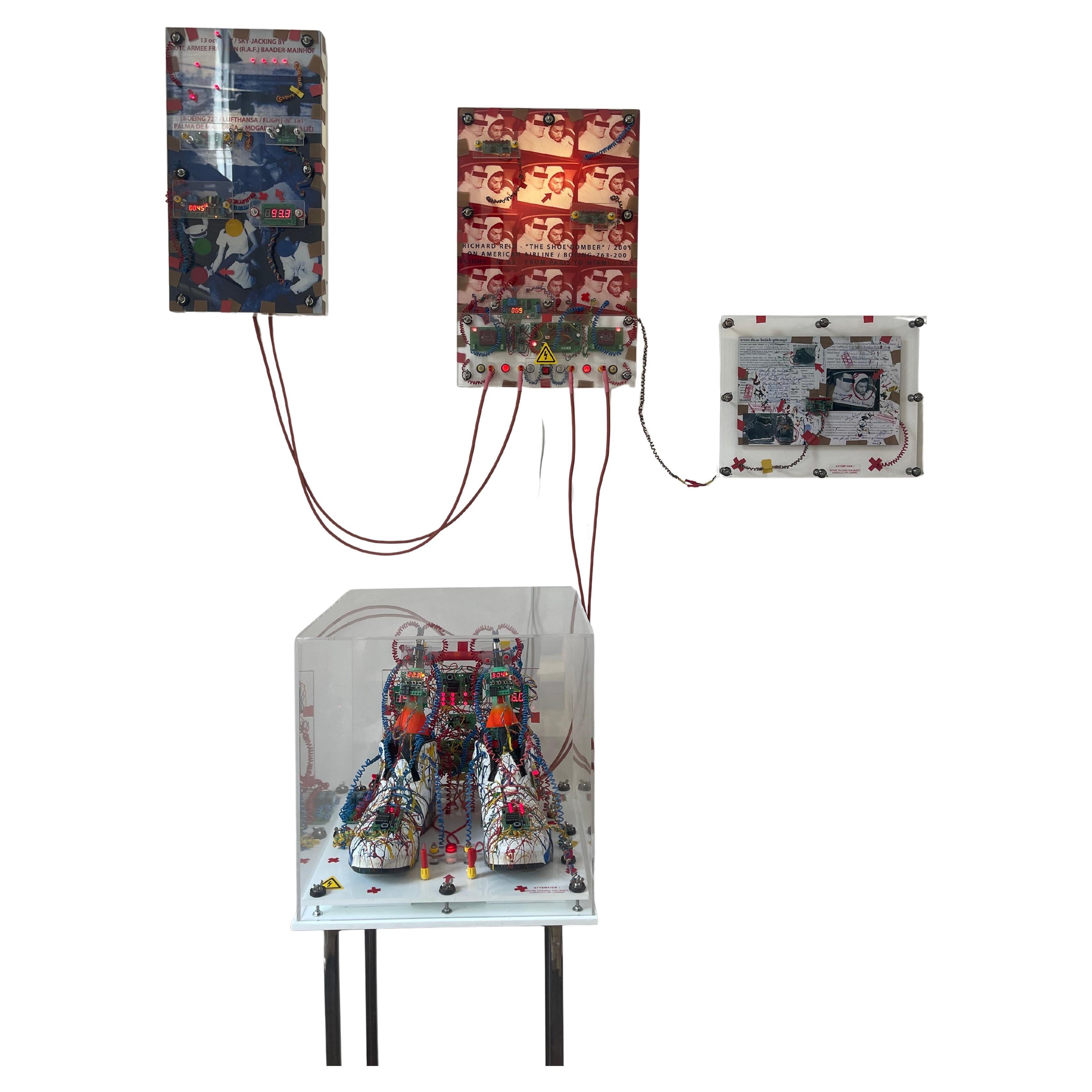 "The Shoe Bomber" Multimedia Installation by Eduard van Giel, Belgium For Sale