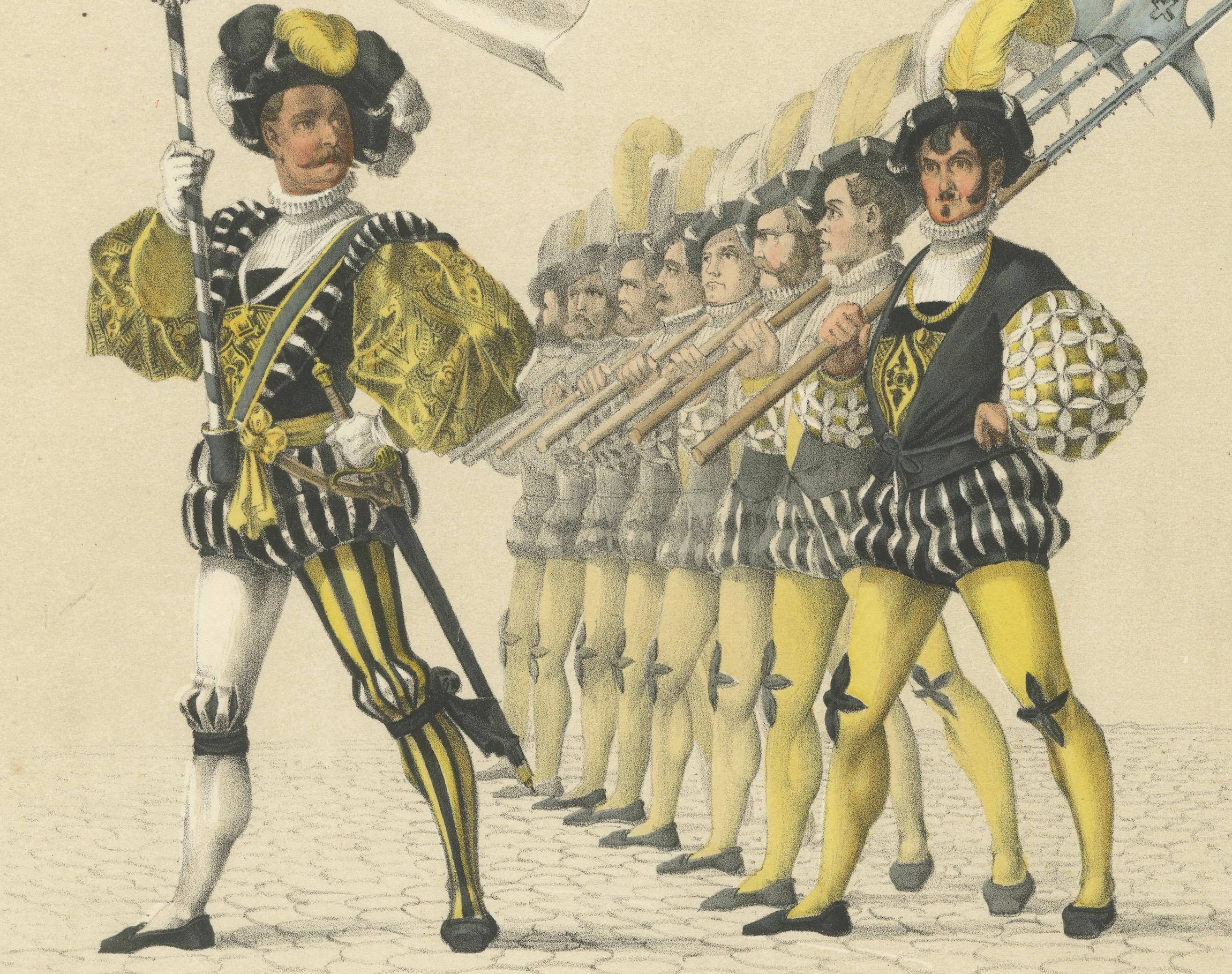 Papier The Shoemakers and Tailors Guilds - Un hommage à l'artisanat bernois, 1855 en vente