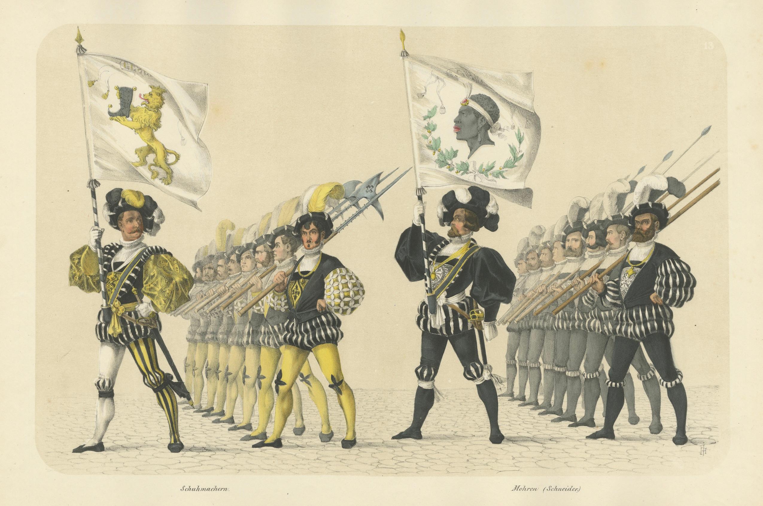 The Shoemakers and Tailors Guilds - Un hommage à l'artisanat bernois, 1855 en vente 3