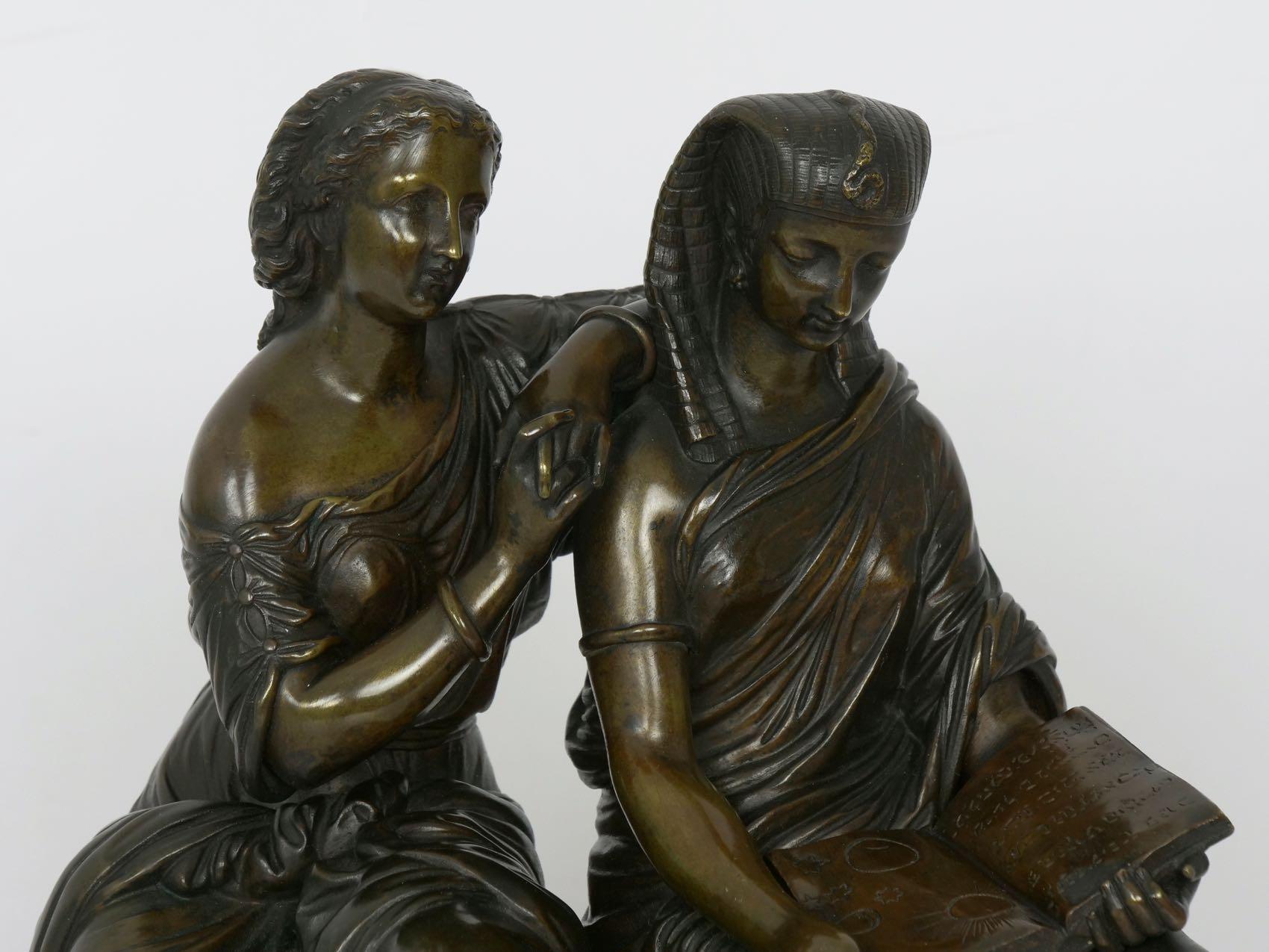 “The Sibylline Prophetess” French Bronze Sculpture by Duchoiselle, 19th Century In Good Condition In Shippensburg, PA