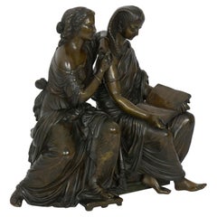 "Die sibyllinische Prophetin" Französische Bronzeskulptur von Duchoiselle:: 19
