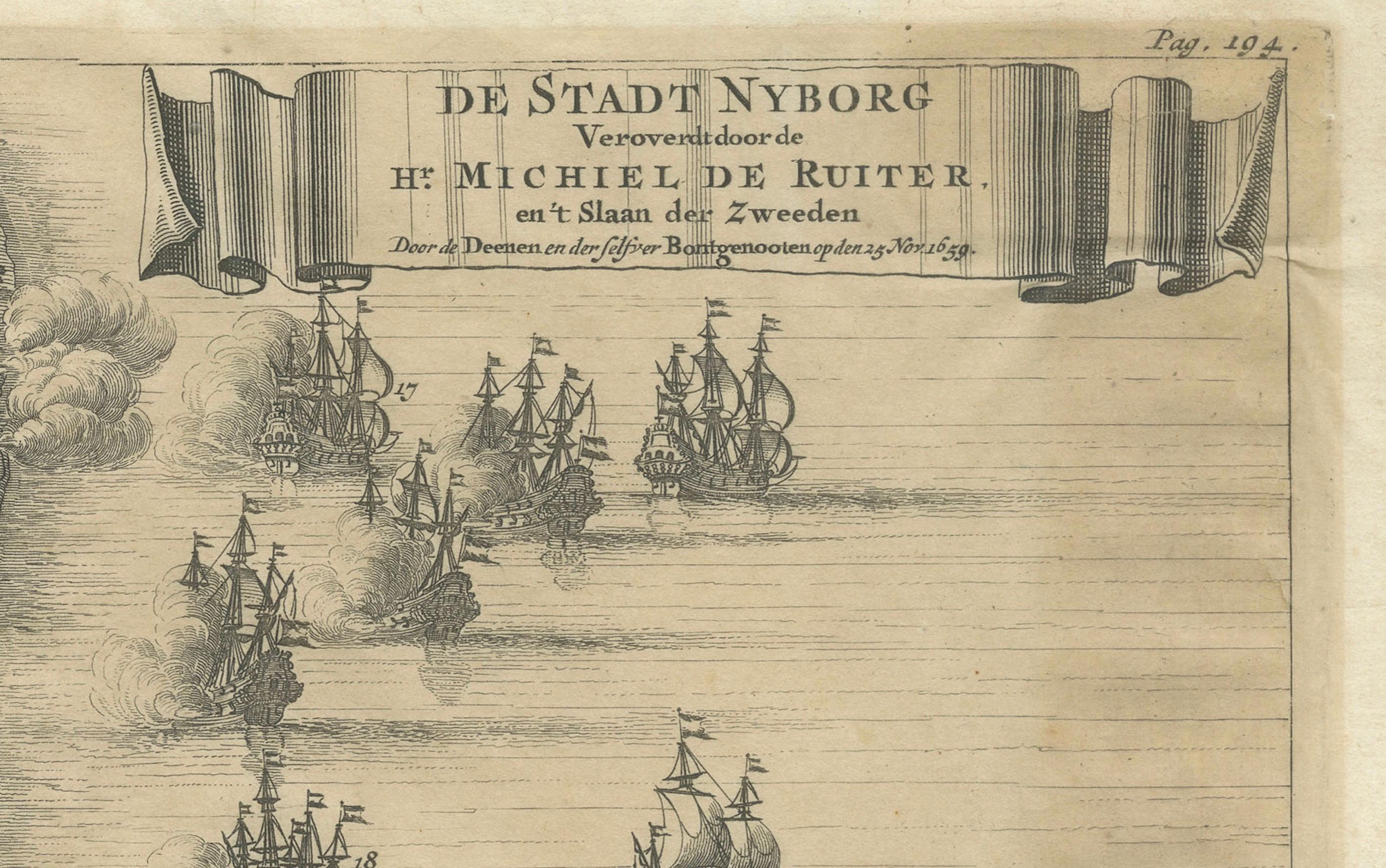 The Siege of Nyborg, 1659: Eine Strategische Schlacht im Dano-Swedish War, 1746 im Zustand „Relativ gut“ im Angebot in Langweer, NL