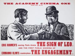 The Sign of Leo 1963 UK Quad Academy Cinema Film Poster, Peter Strausfeld