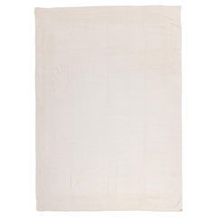 The Silent Canvas: Vintage Indian Dhurrie Masterpiece of Shibui Modern Serenity