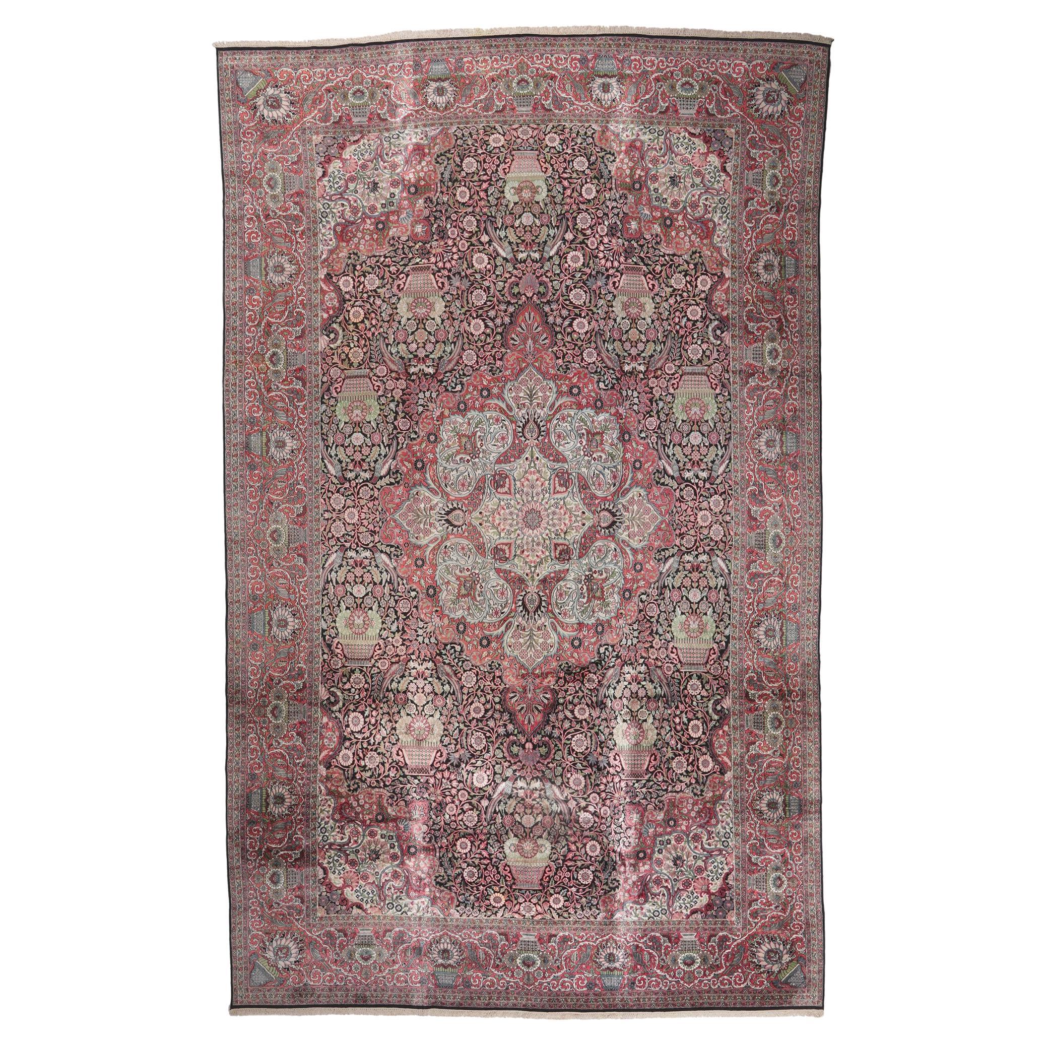 La Sonata di Seta: Un Majestic Kashmir d
epoca, capolavoro dell
Eleganza Mughal in vendita