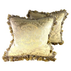 The silk trading co. tasseled chinoiserie silk pillows/a pair