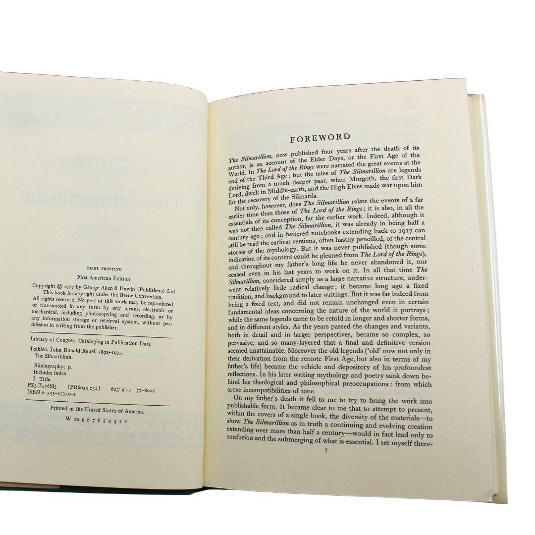 The Silmarillion by J. R. R. Tolkien, First U.S. Edition, First Printing, 1977 3