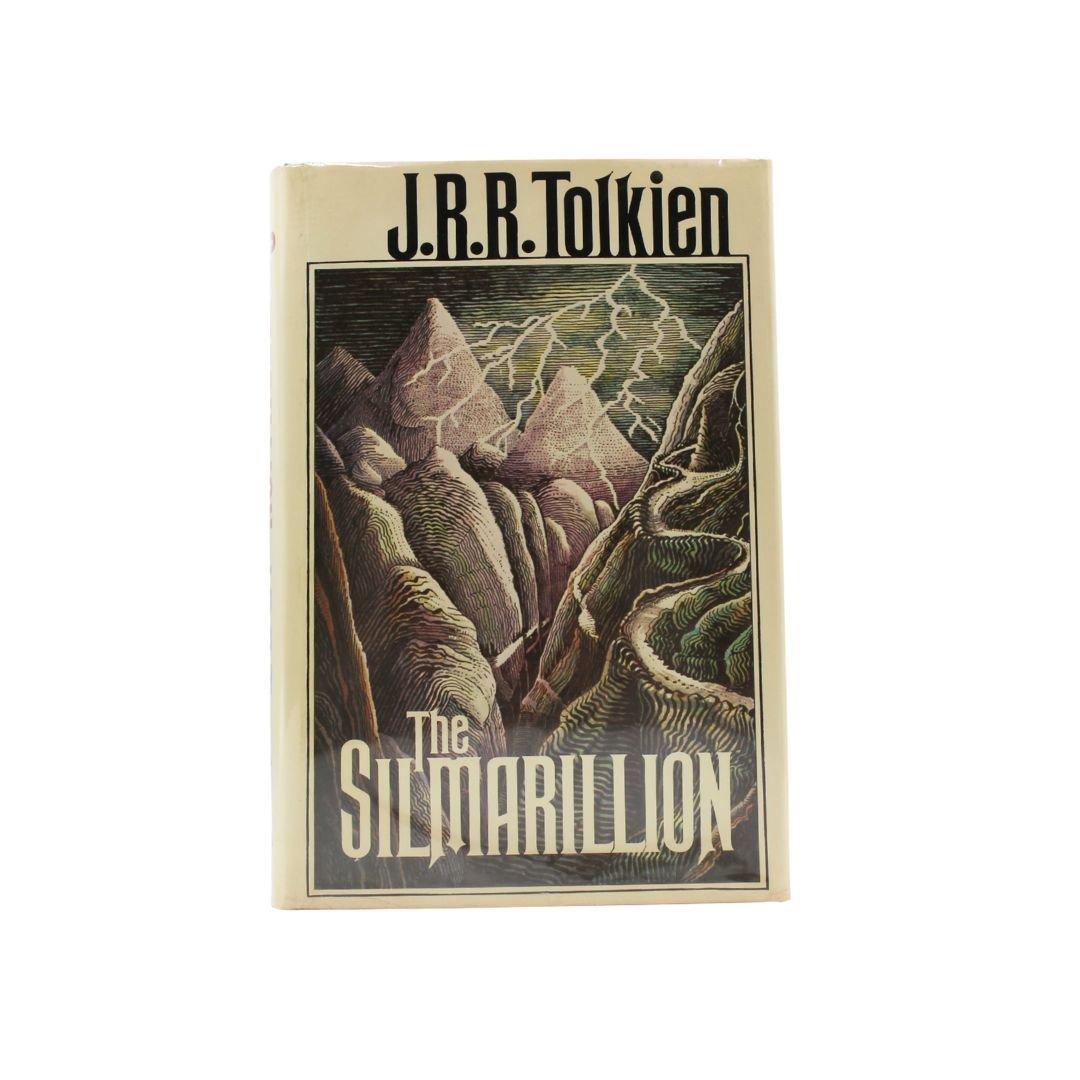 Tolkien, J. R. R., edited by Christopher Tolkien and Guy Gavriel Kay. The Silmarillion. Boston: Houghton Mifflin Company, 1977. First U.S. Edition, First Printing. Octavo. In original publisher’s green cloth boards, gilt stamped on front and spine,