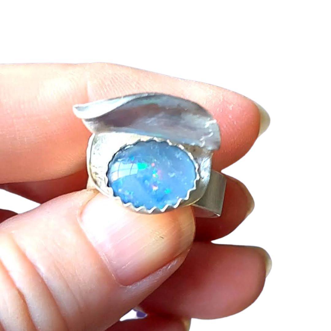 You'll love our signature silver wave ring! We've got so many different variations to choose from, including Blue Moon Quartz, Opal, Green Turquoise, and Rutilated Quartz, each offering its own unique style to the design. Plus, each and every order