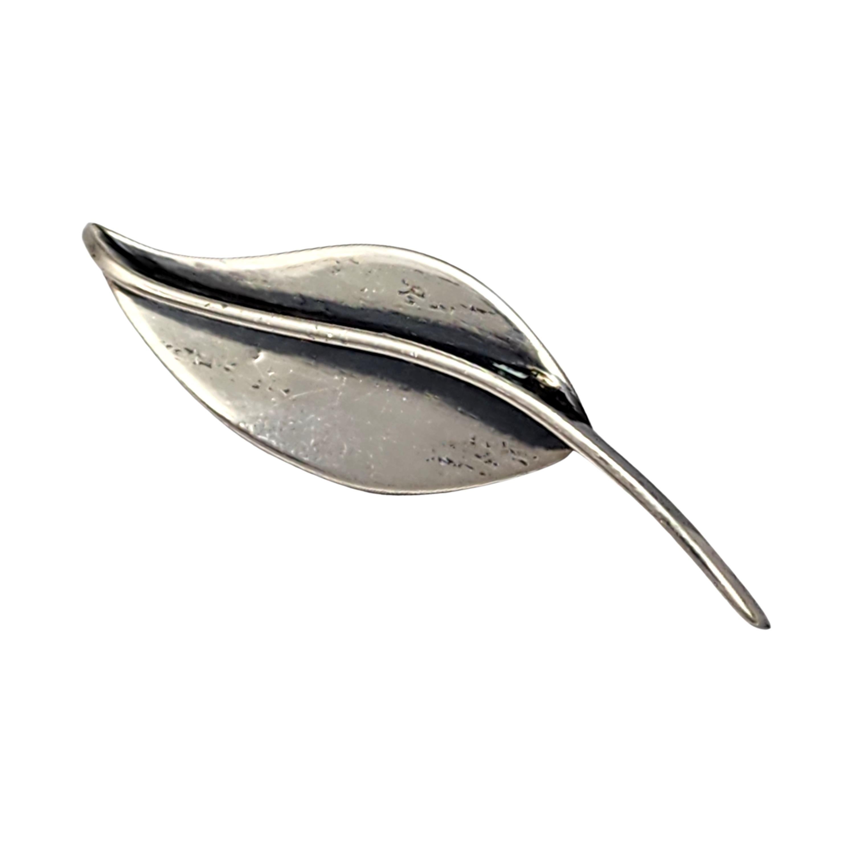 Women's The Silversmith Ella Cone Sterling Silver Modernist Leaf Pin/Brooch #14191 For Sale