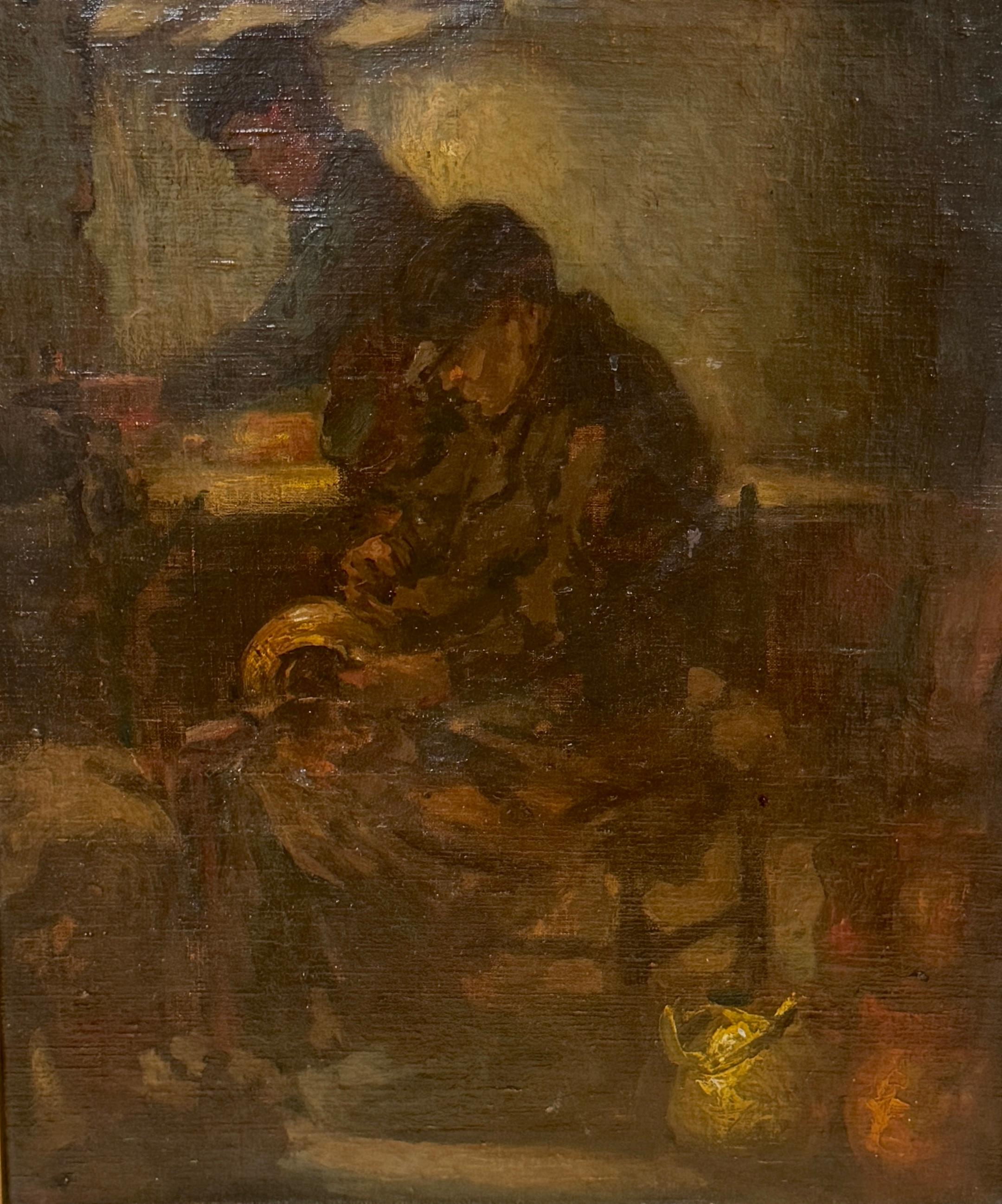 Toile « Les orfèvres » de Francis Petrus Paulus (1862-1933) en vente