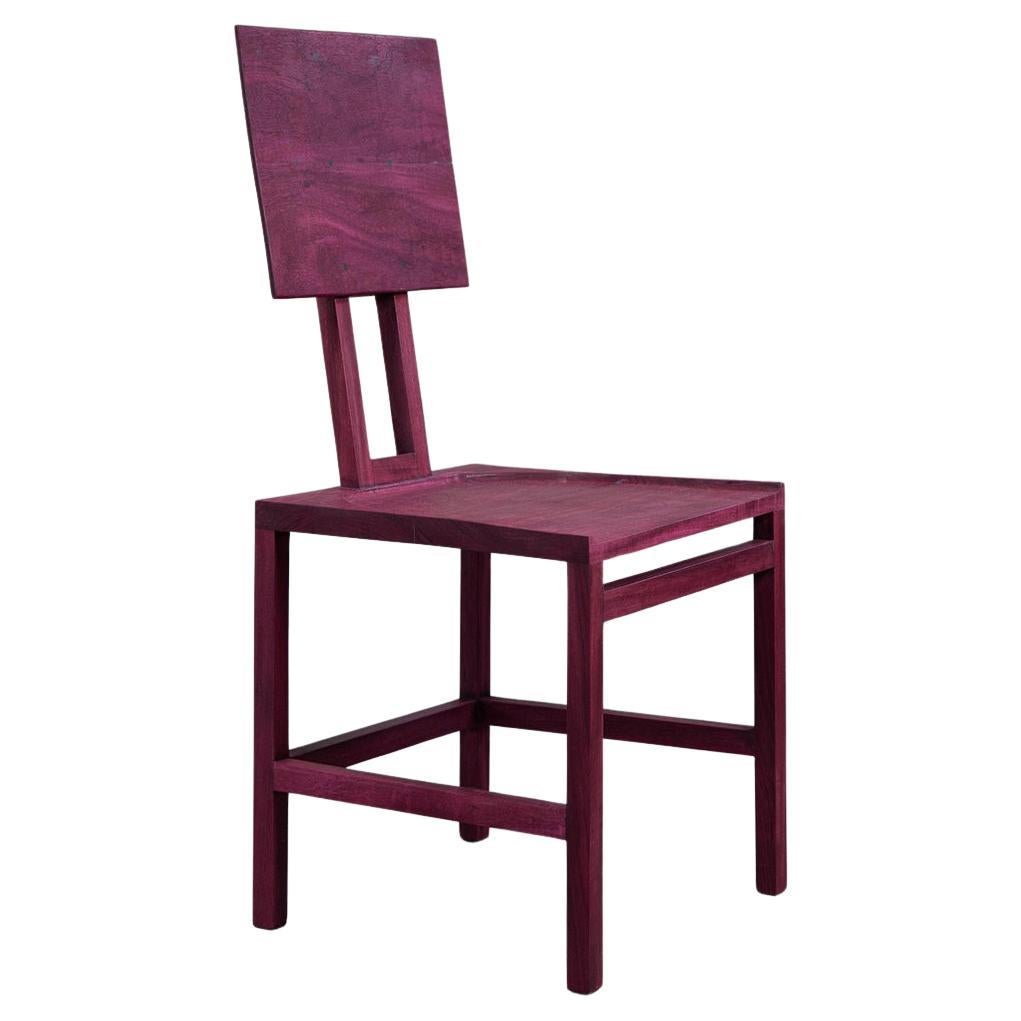 The Simple Chair. Solid Purpleheart wood from Brazil  For Sale