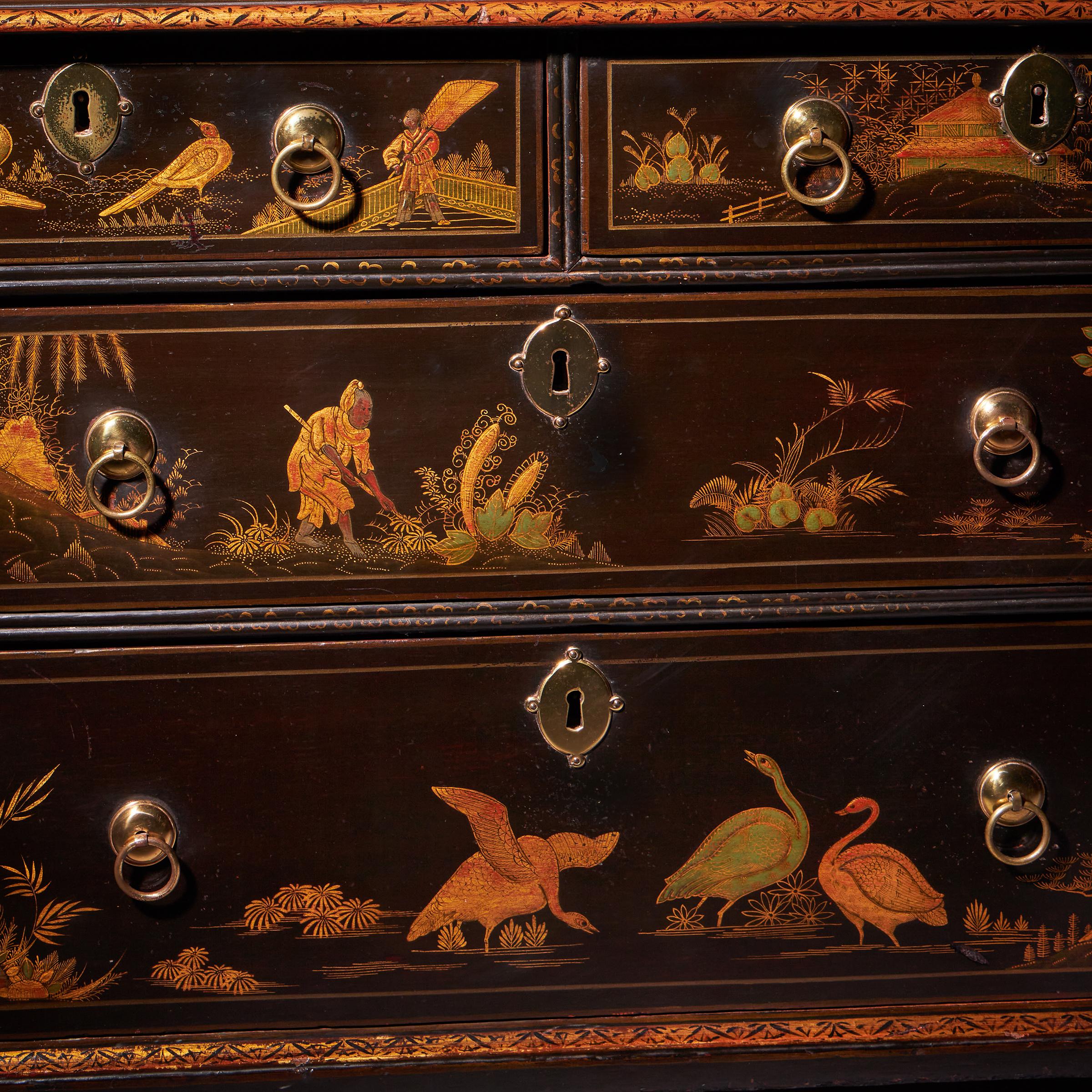 L'ufficio di presidenza di Sir William Stephenson del XVIII secolo in lacca Chinoiserie di Giorgio II in vendita 5