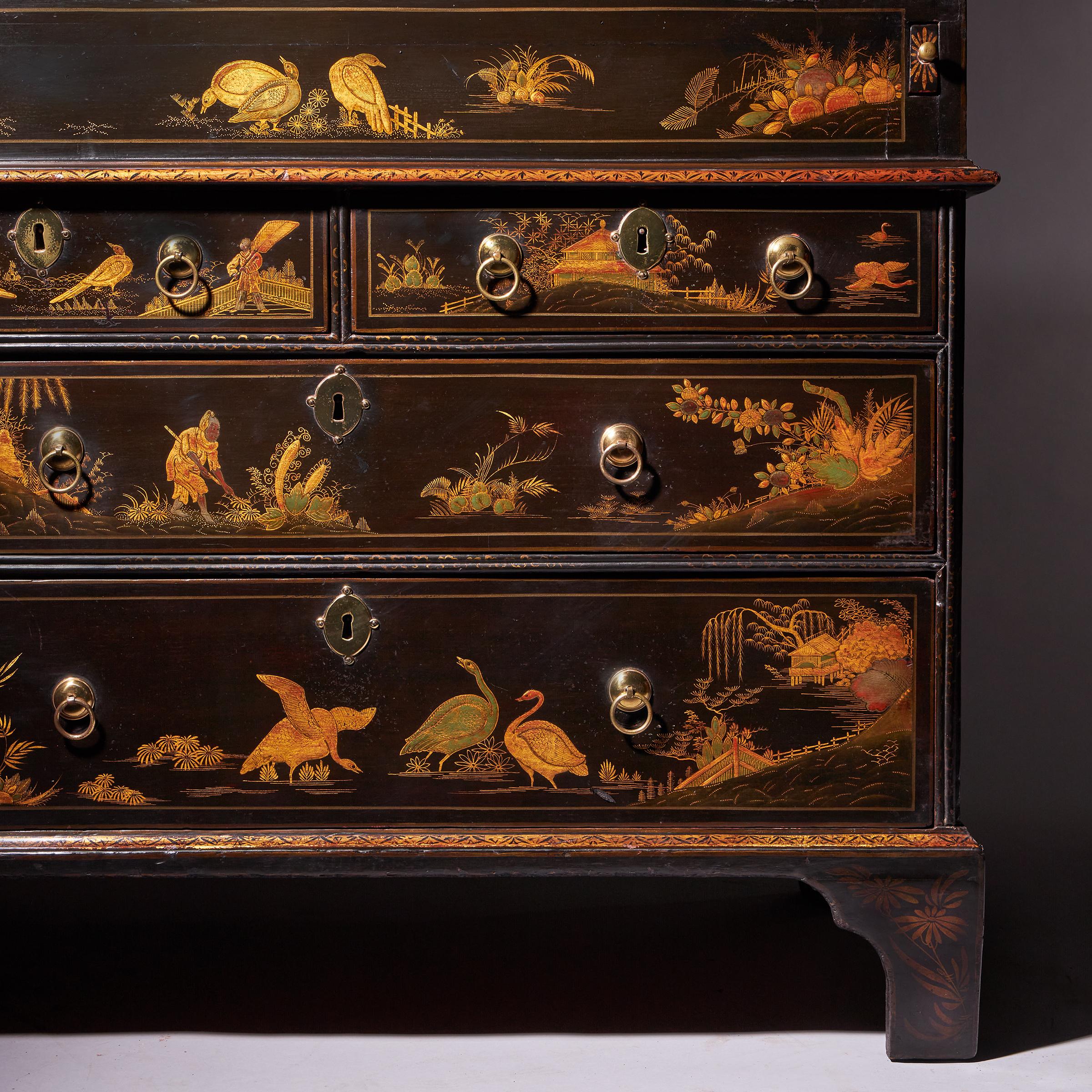 L'ufficio di presidenza di Sir William Stephenson del XVIII secolo in lacca Chinoiserie di Giorgio II in vendita 7