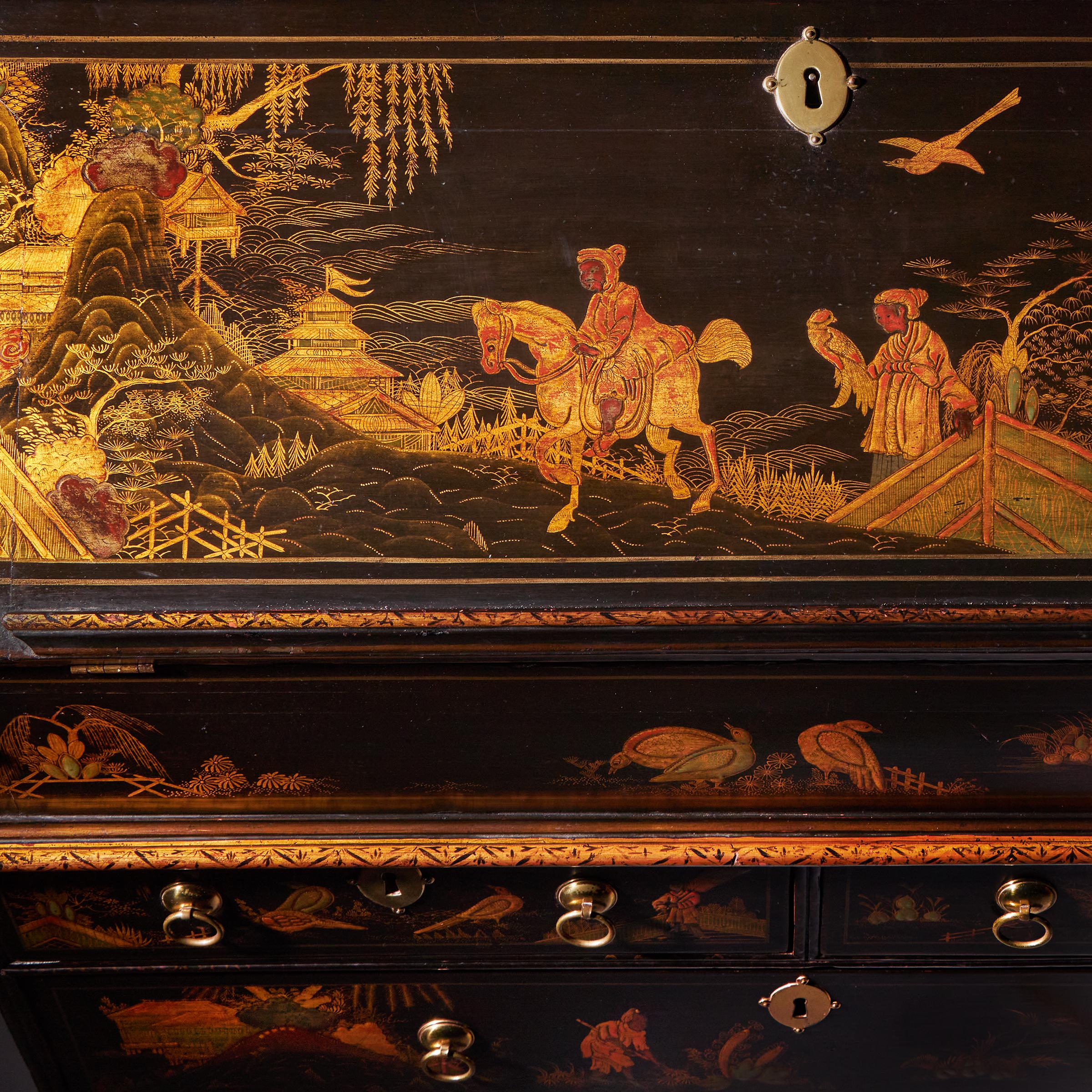 L'ufficio di presidenza di Sir William Stephenson del XVIII secolo in lacca Chinoiserie di Giorgio II in vendita 8