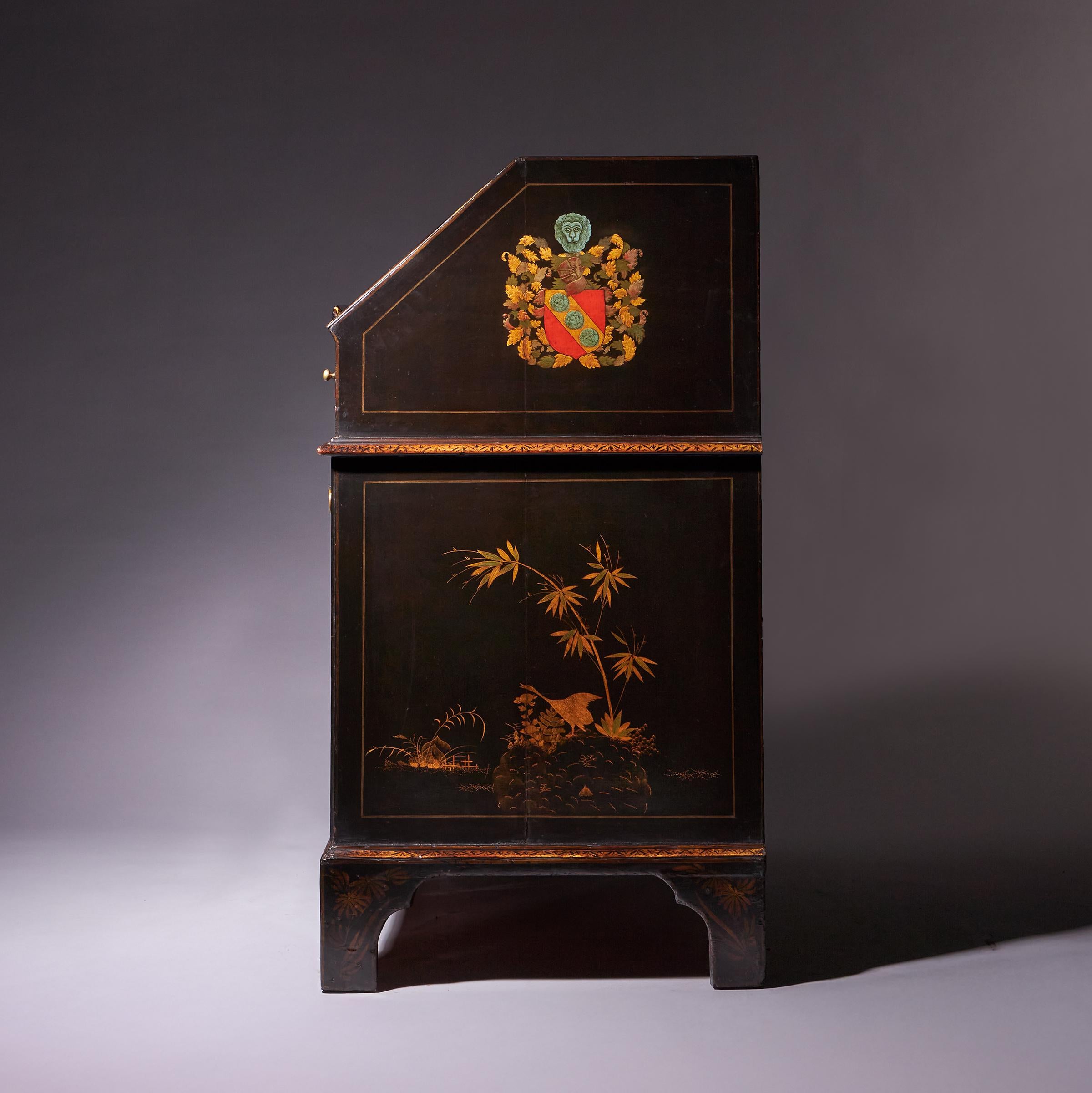 L'ufficio di presidenza di Sir William Stephenson del XVIII secolo in lacca Chinoiserie di Giorgio II in vendita 1
