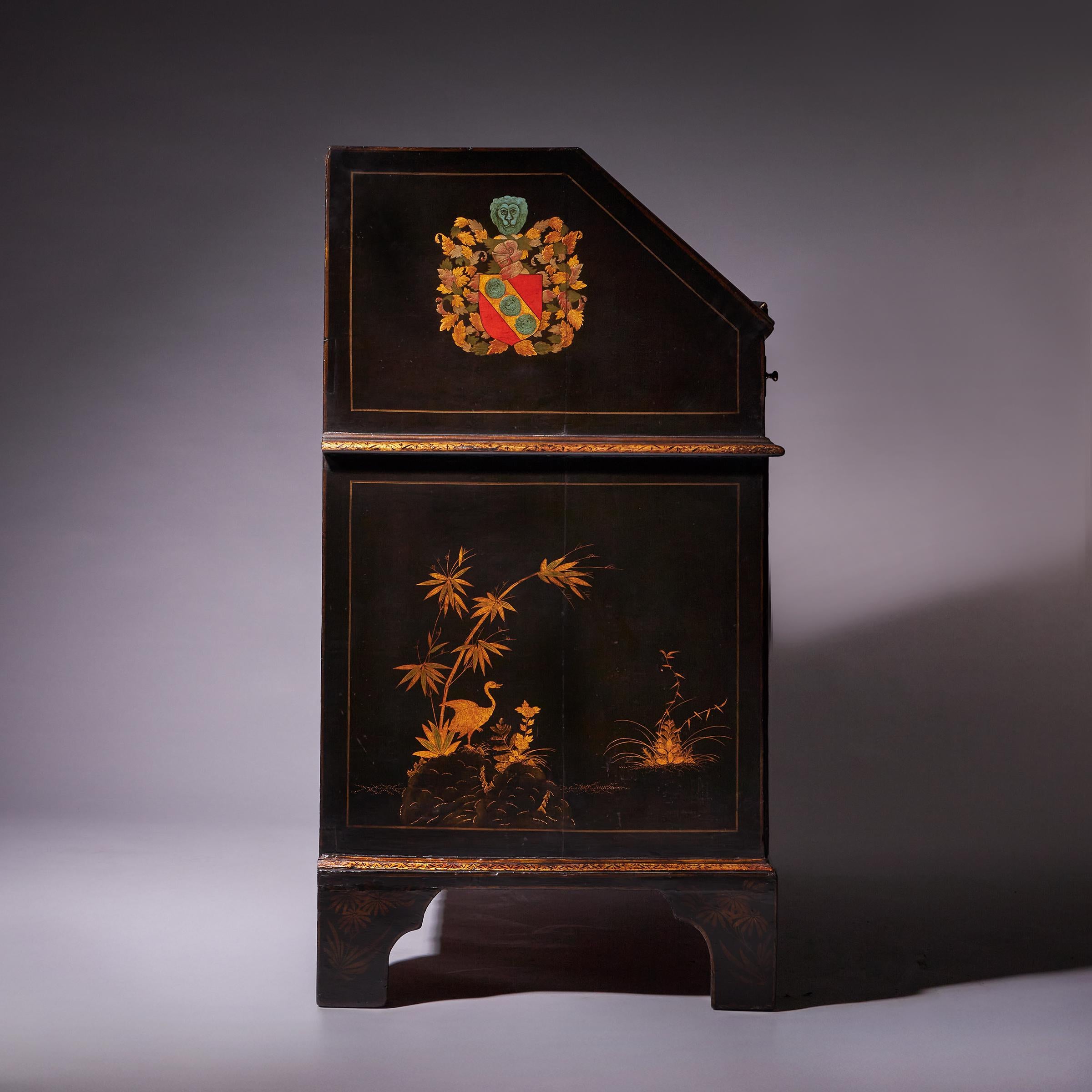 L'ufficio di presidenza di Sir William Stephenson del XVIII secolo in lacca Chinoiserie di Giorgio II in vendita 2