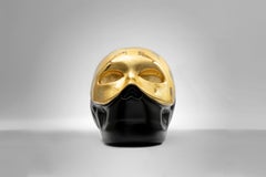 LA CALAVERA "Revestimiento de oro" , escultura de resina pintada a mano por Gio Pagani
