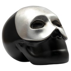 THE SKULL "Silver Lining" hand-painted resin sculpture by Gio Pagani