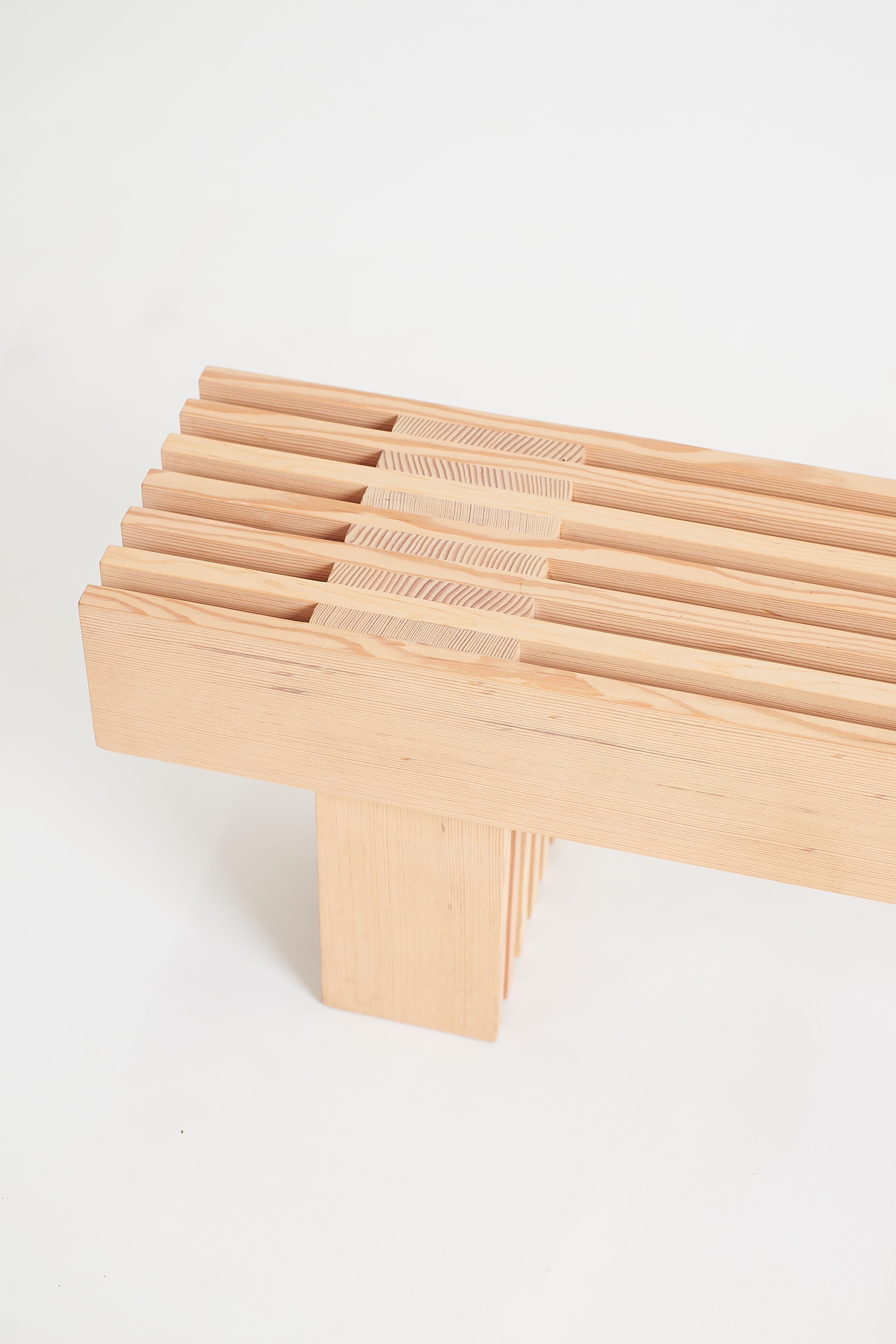 XXIe siècle et contemporain The Slat Bench - Banc en bois de Douglas à grain vertical en vente