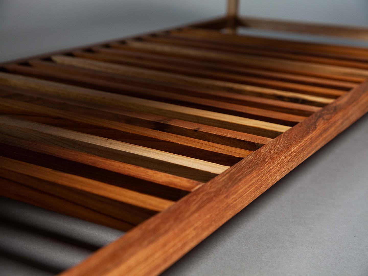 The Slatted. Brazilian Solid Wood Design by Amilcar Oliveira For Sale 1