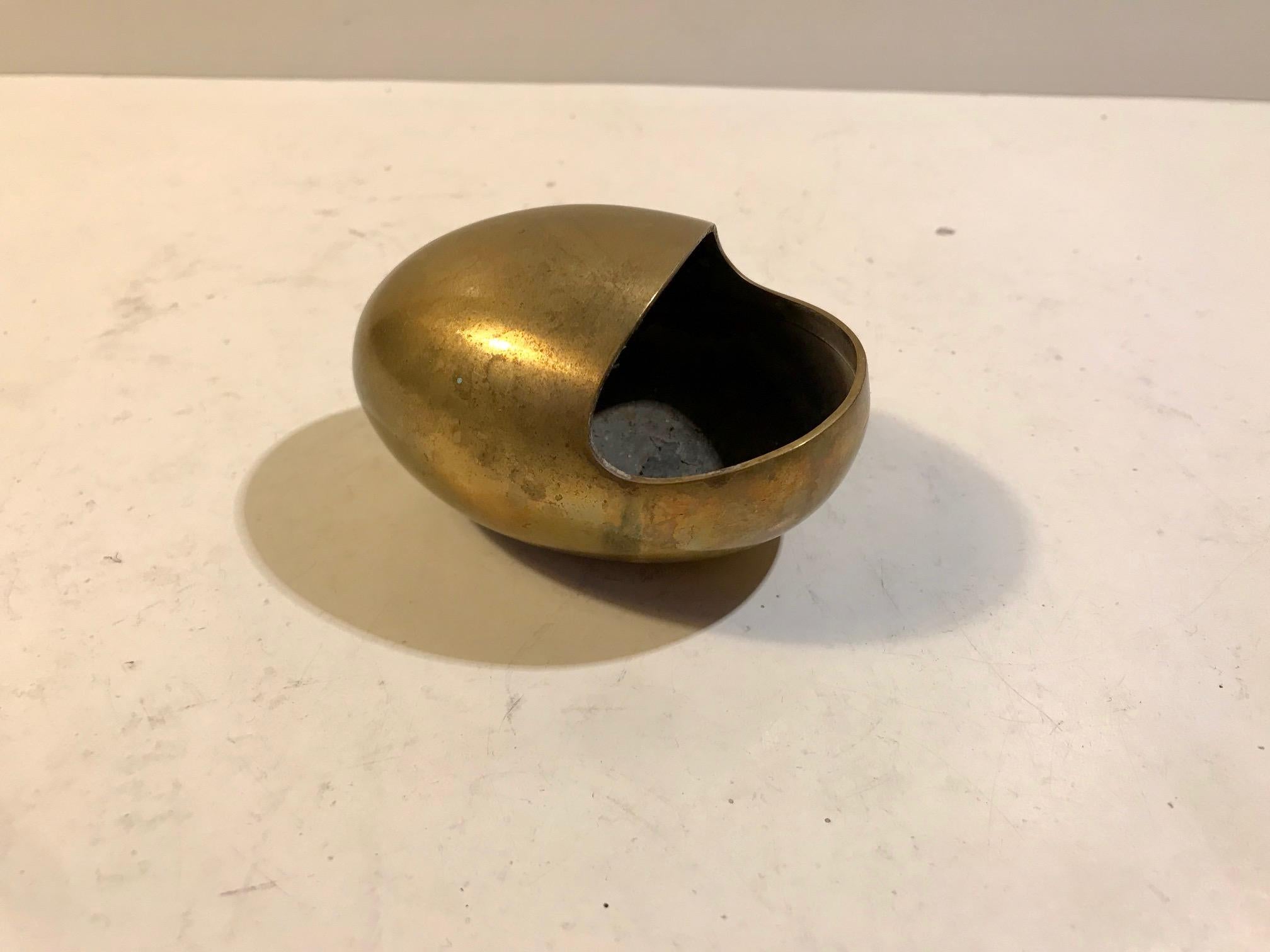 Mid-20th Century Smile, Ashtray in Brass by Carl Cohr, 1950s