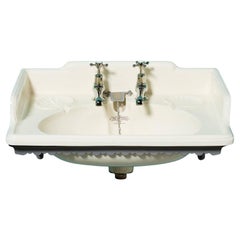 The Smithfield' Vasque en porcelaine antique avec support