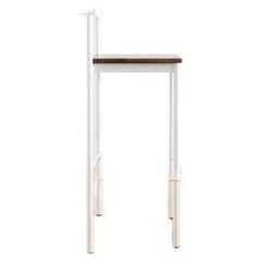 The Snack Bar Stool in White with Walnut Color by Amigo Modern