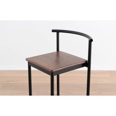 The Snack Chair in Black with Walnut Color by Amigo Modern