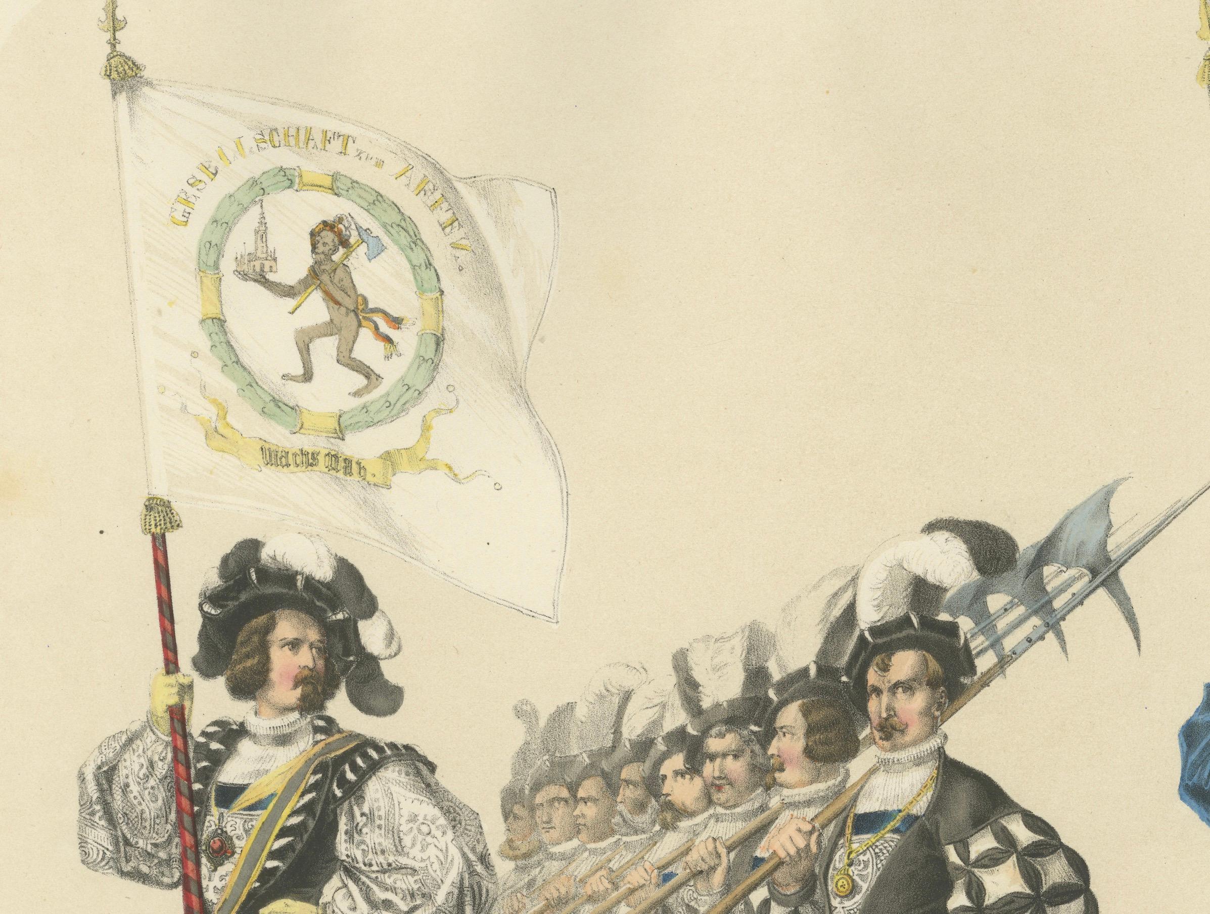 Paper The Society of Monkeys & Shipbuilders – A Swiss Guilds’ Grand Procession, 1855 For Sale