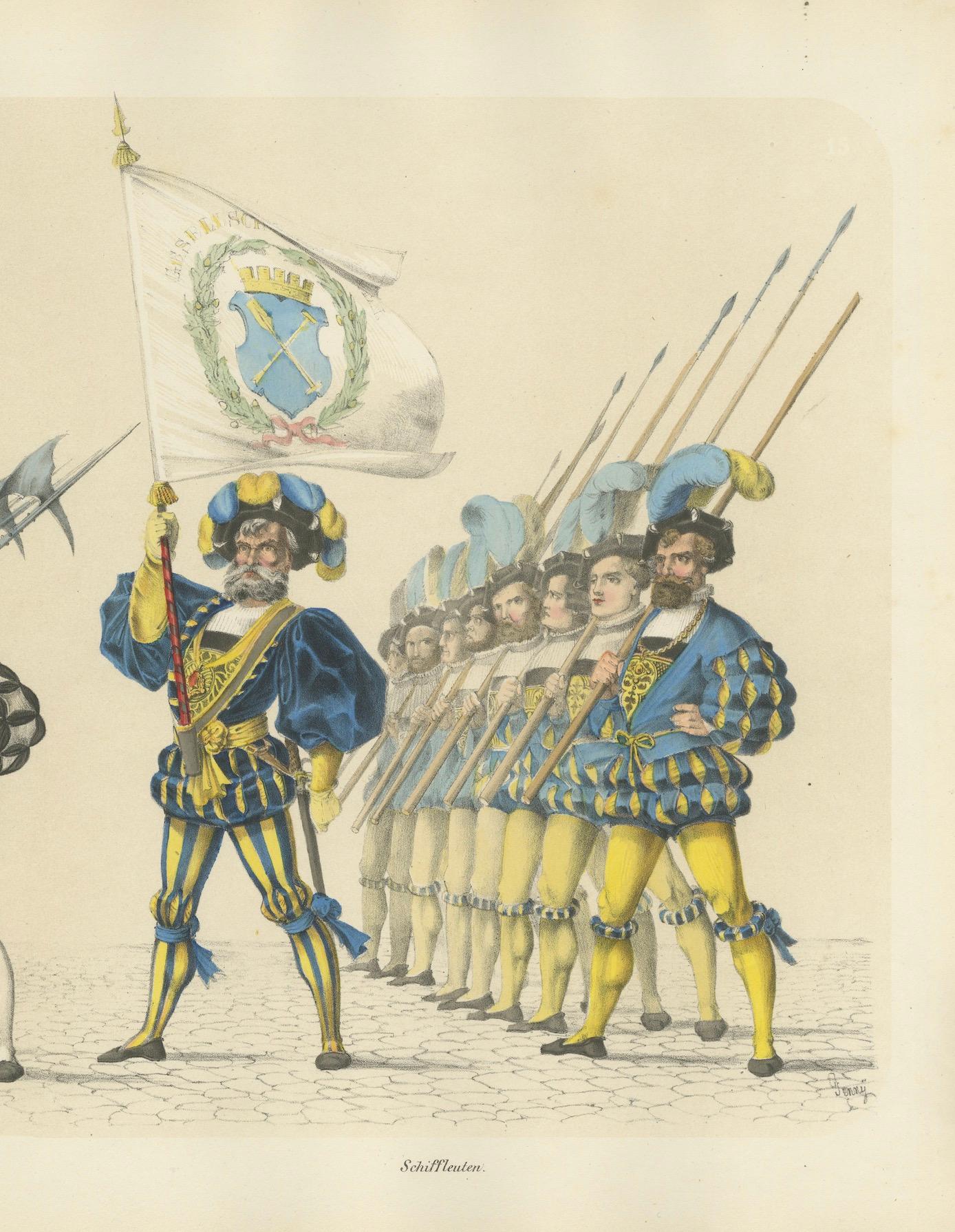 The Society of Monkeys & Shipbuilders – A Swiss Guilds’ Grand Procession, 1855 For Sale 1