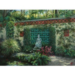 The Society of the 4 Arts Chinese Garden Framed Print By Evelyn Wallace