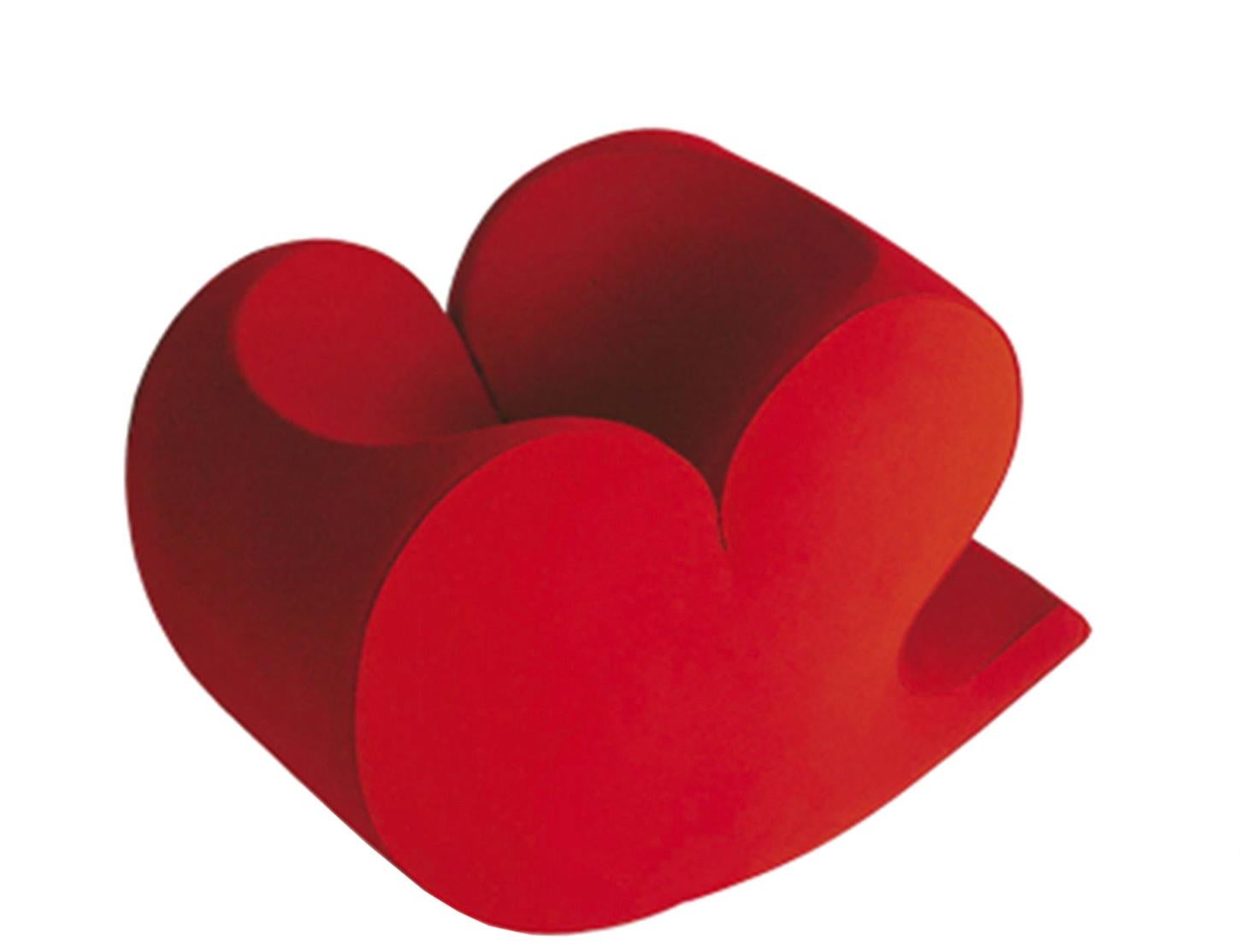 Italiano La poltrona Soft Heart Lounge Chair in rosso, Ron Arad per Moroso Italia, anni '90. in vendita