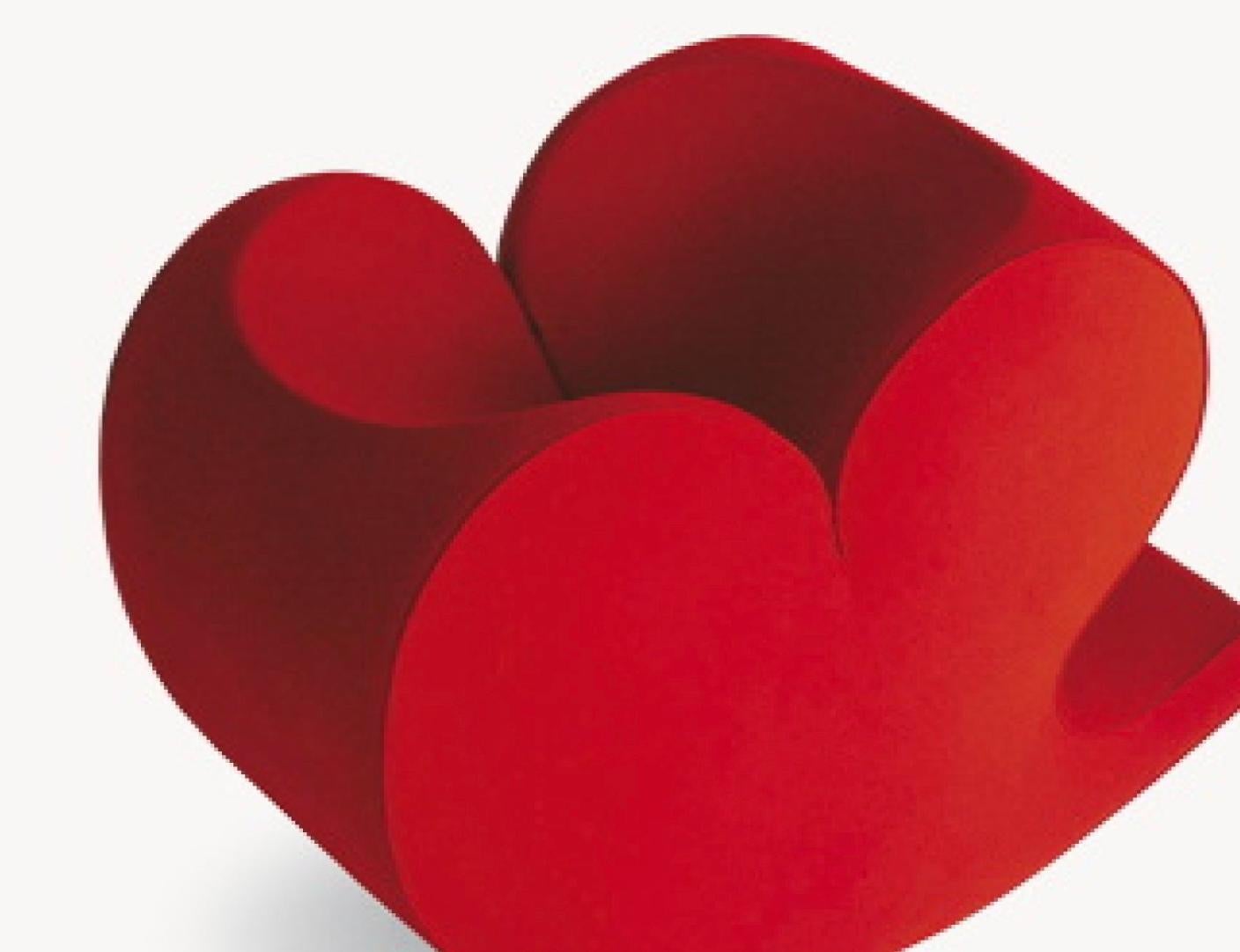 Tessile La poltrona Soft Heart Lounge Chair in rosso, Ron Arad per Moroso Italia, anni '90. in vendita