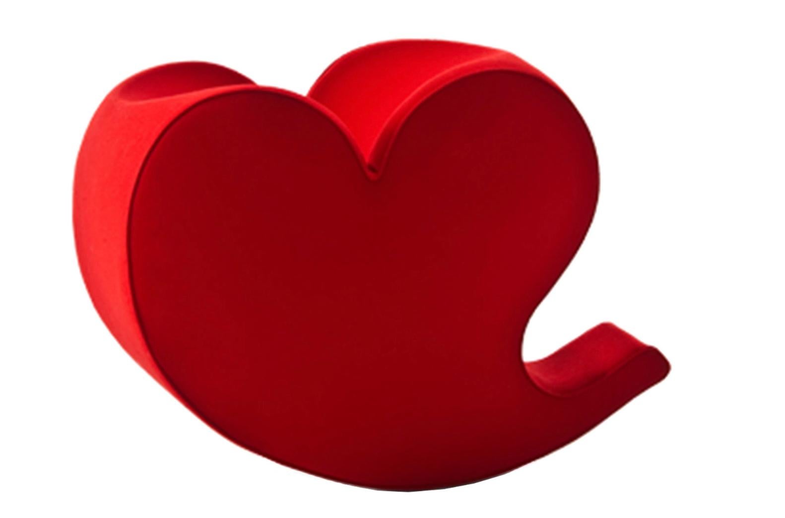 La poltrona Soft Heart Lounge Chair in rosso, Ron Arad per Moroso Italia, anni '90. in vendita 1