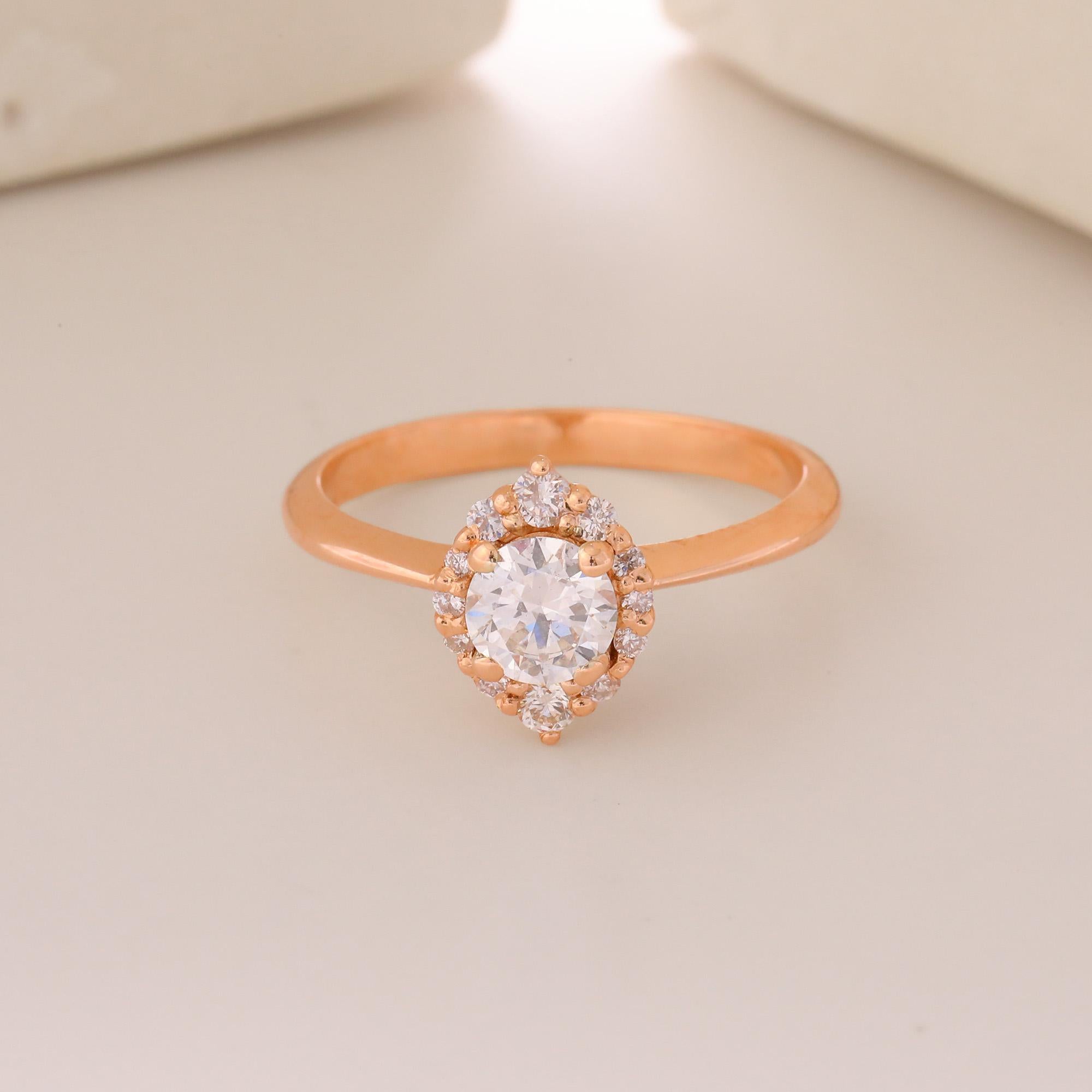 in vendita:  L'anello di fidanzamento con diamante aureolato Solana 5