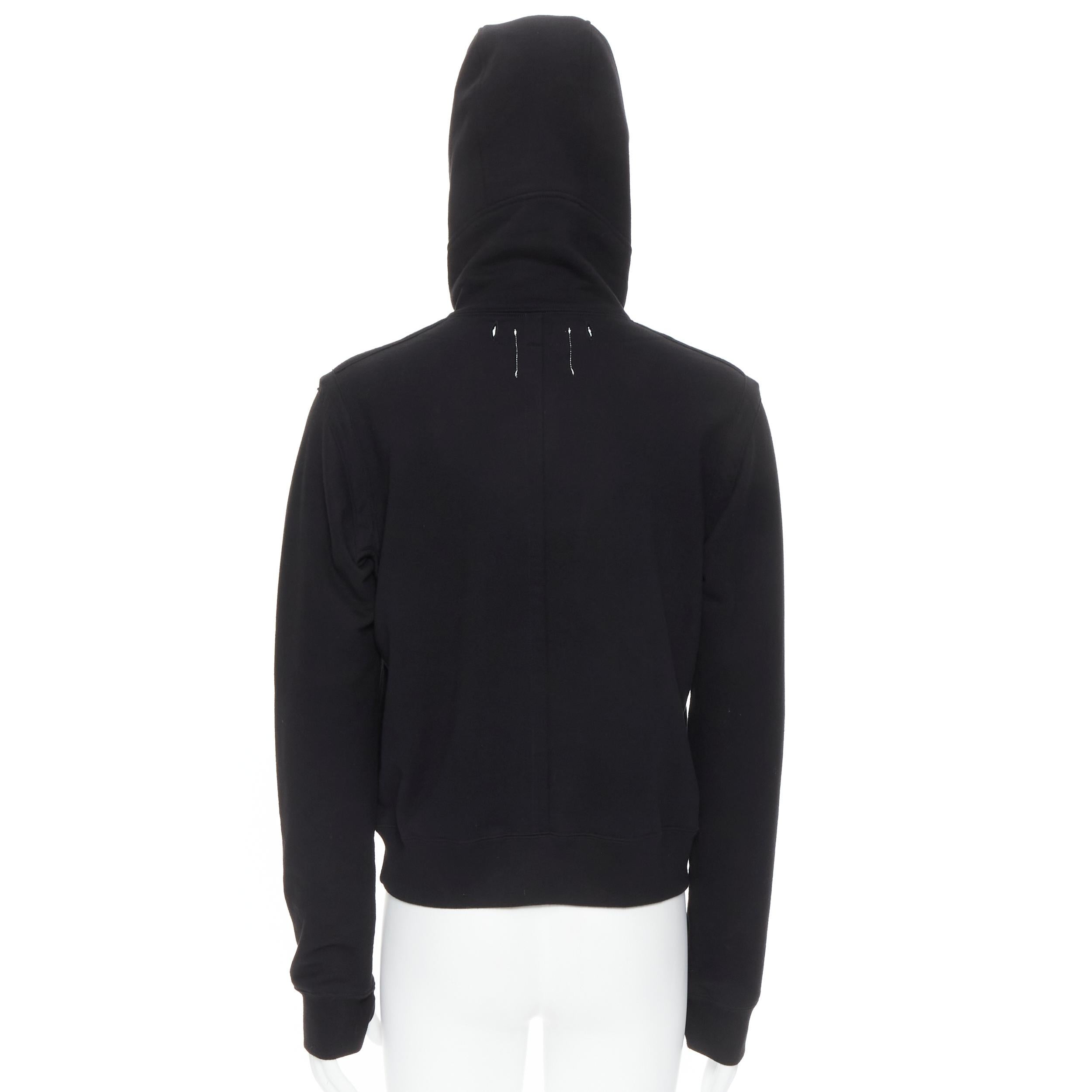 THE SOLOIST Takahiro Miyashita black nylon multi pocket cropped hoodie IT48  M