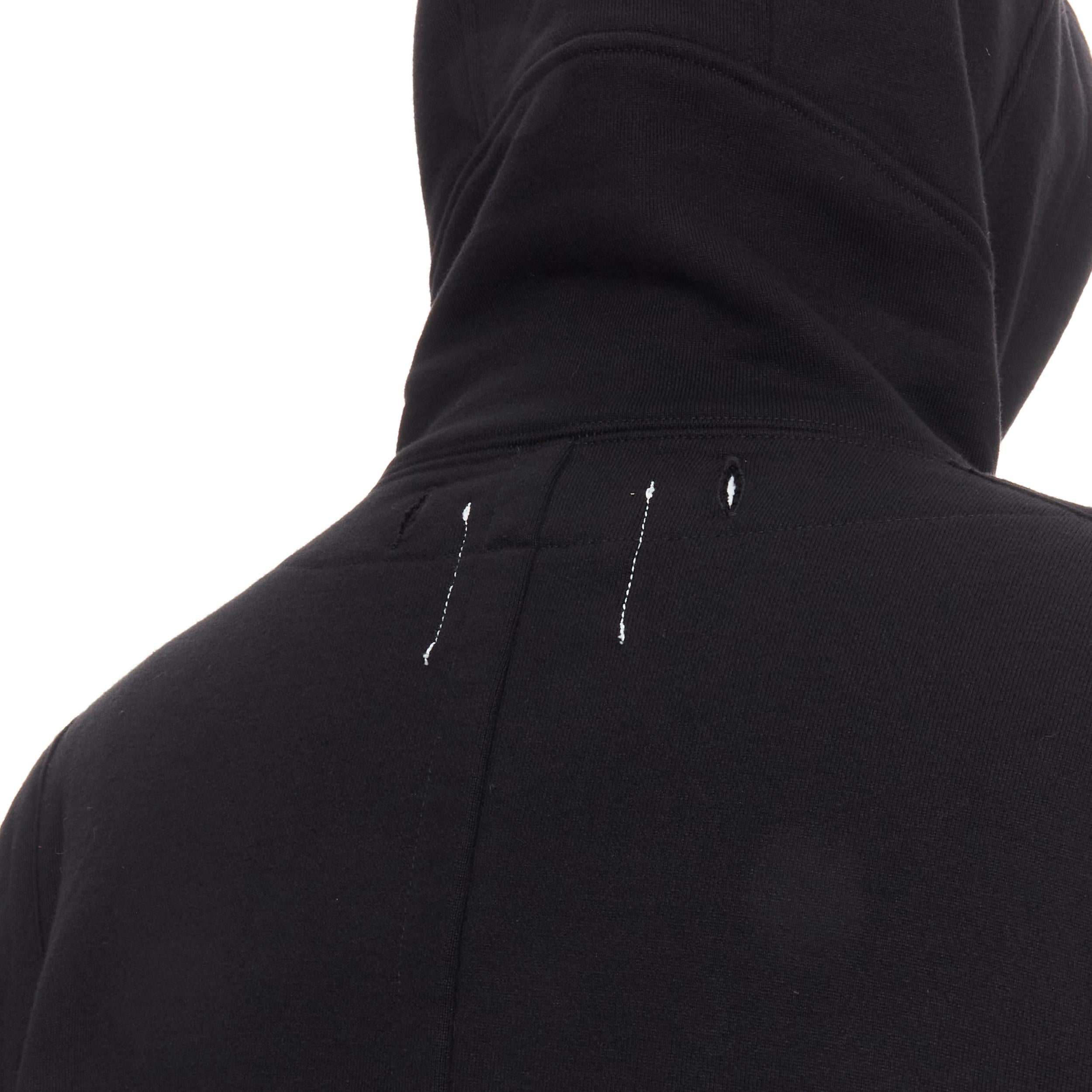 Men's THE SOLOIST Takahiro Miyashita black nylon multi pocket cropped hoodie IT48 M