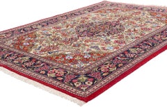 The Song of Eternity: A Vintage Persian Qum Masterpiece of of Paradisal Elegance