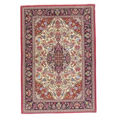 The Song of Eternity: A Vintage Persian Qum Masterpiece of of Paradisal Elegance