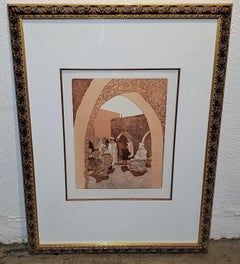 “The Souk” Limited Edition Etching by Azoulay Guillaume